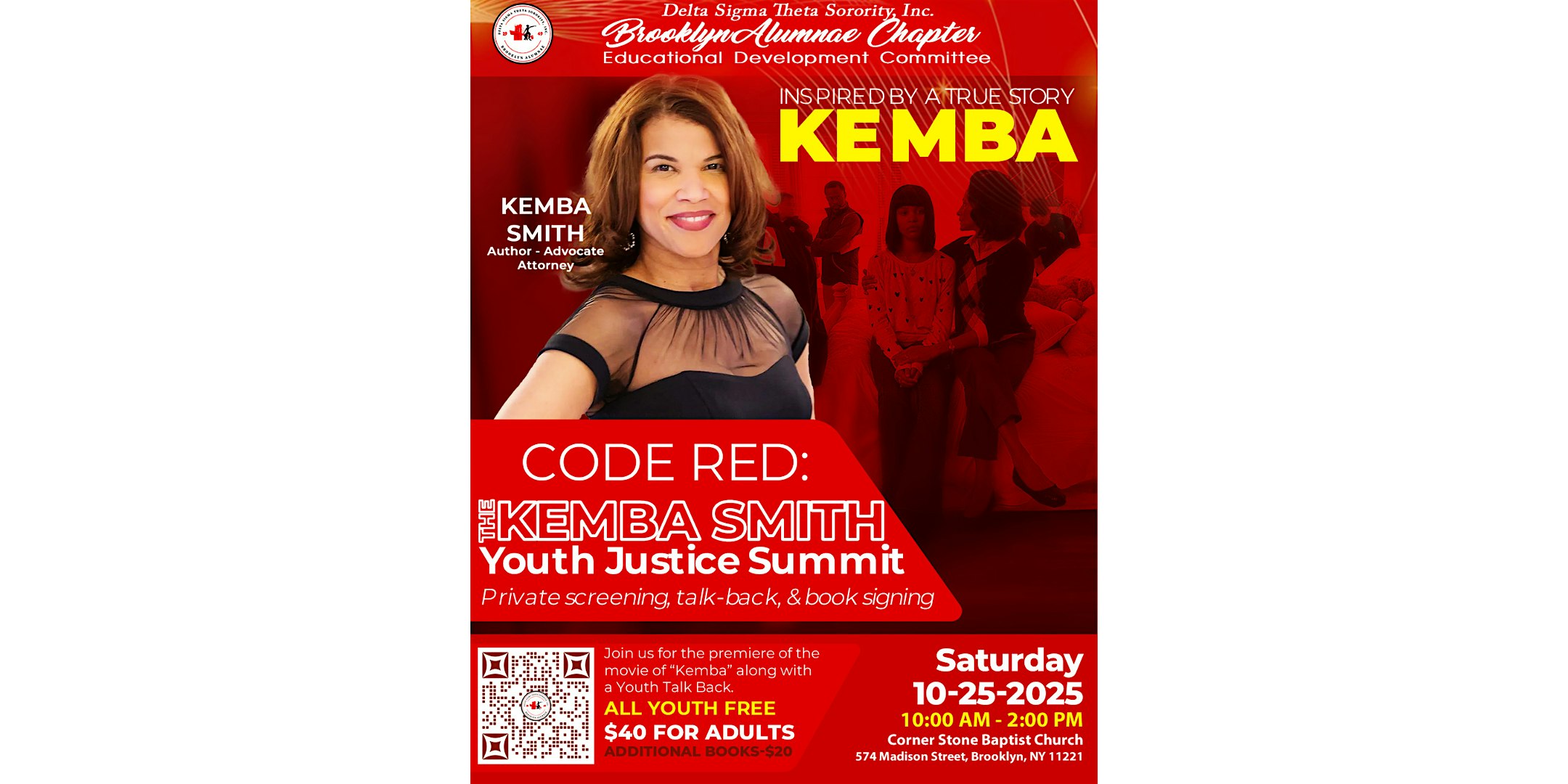 Code Red: The Kemba Smith Youth Summit at Cornerstone Baptist Church – Brooklyn, NY