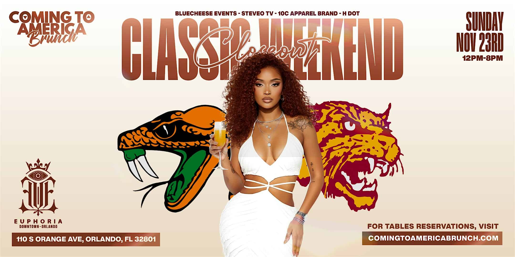 COMING TO AMERICA BRUNCH: “CLASSIC CLOSEOUT” EDITION at Euphoria Downtown Orlando – Orlando, FL