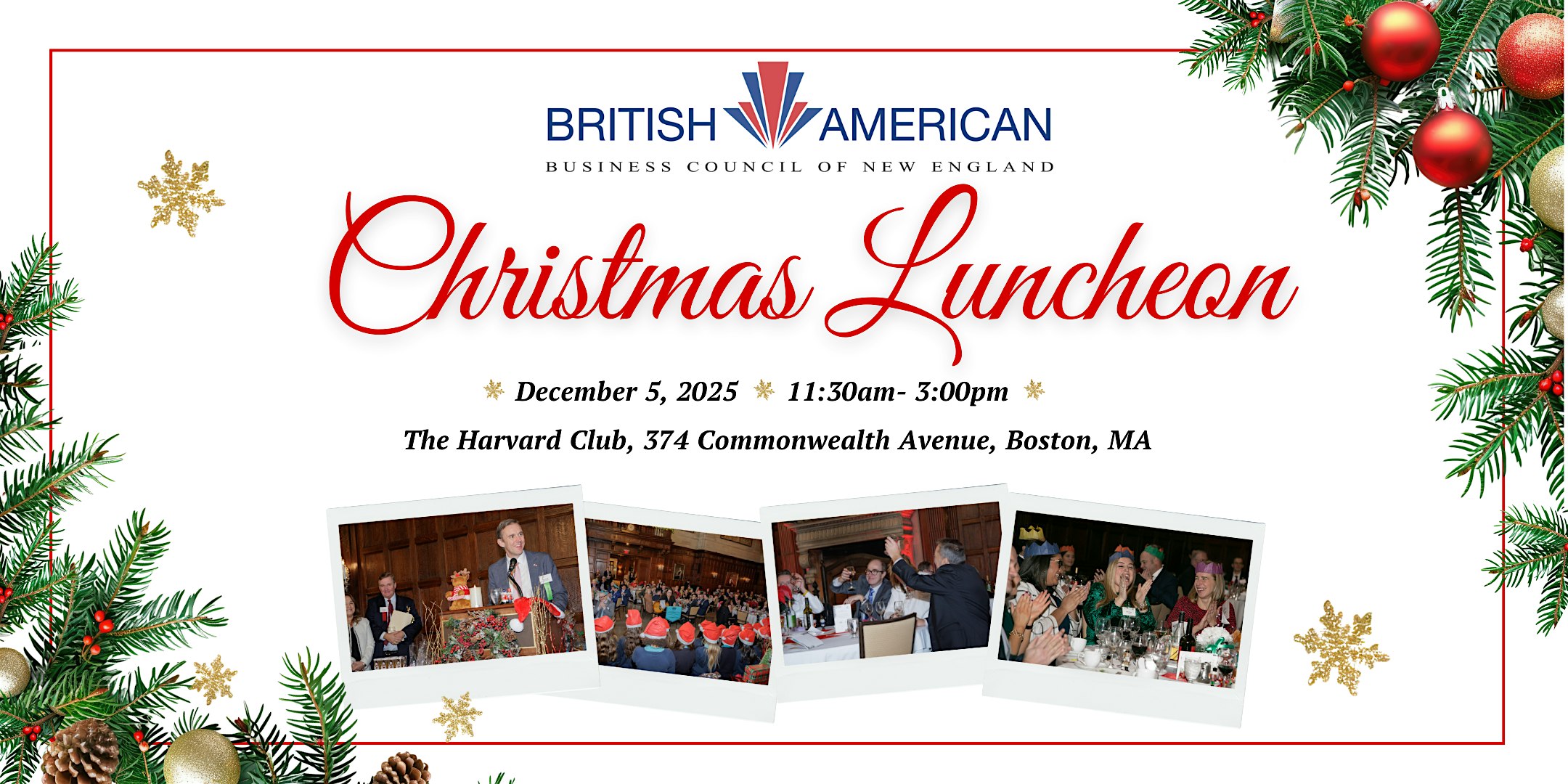 BABCNE’s 37th Annual Christmas Luncheon at Harvard Club of Boston – Boston, MA