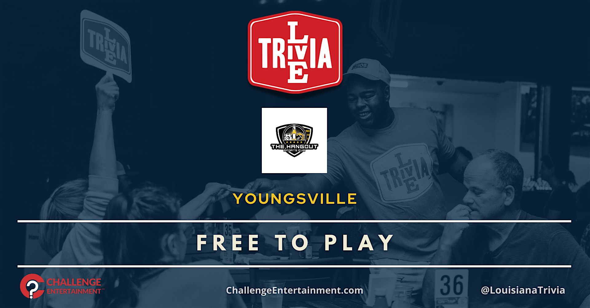 Weekly Live Trivia Nights at The Hangout – Youngsville at The Hangout Sports Pub – Youngsville, LA