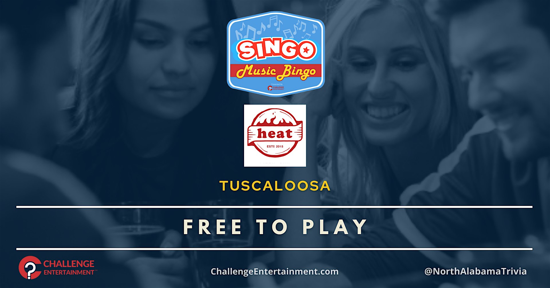 Weekly SINGO Music Bingo Nights at Heat Pizza Bar – Tuscaloosa at Heat Pizza Bar – Tuscaloosa, AL