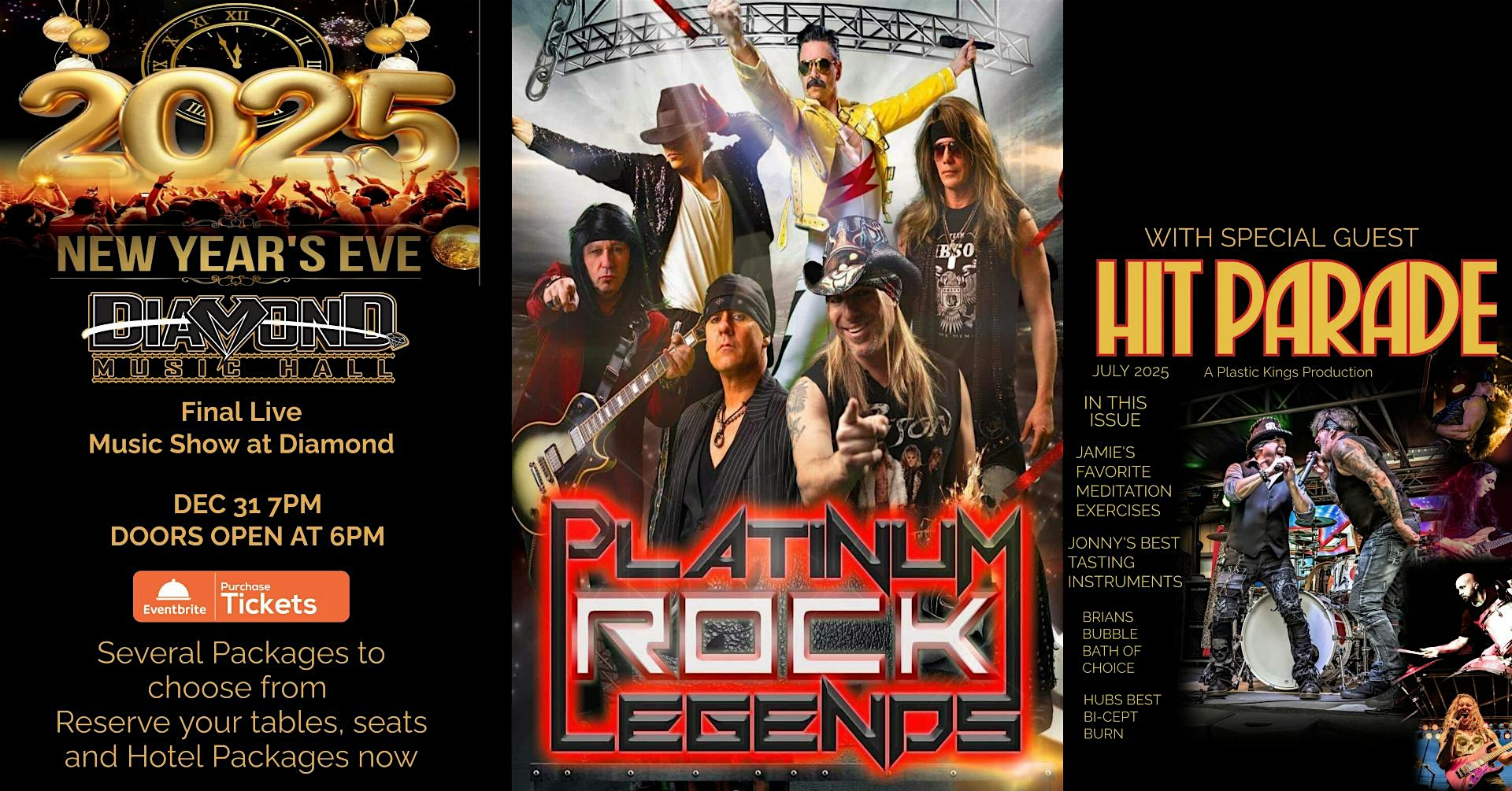 New Years With Platinum Rock Legends with Special Guest Hit Parade at Diamond Music Hall – saint peters, MO