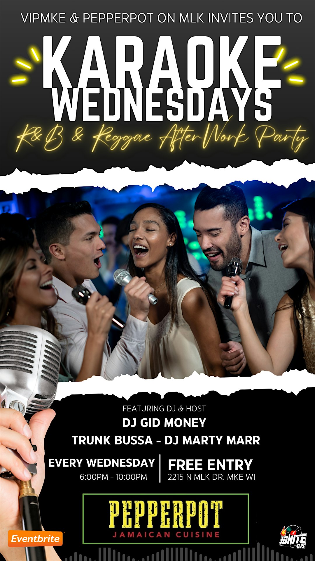 KARAOKE WEDNESDAYS AT PEPPERPOT ON MLK at Pepperpot – Milwaukee, WI