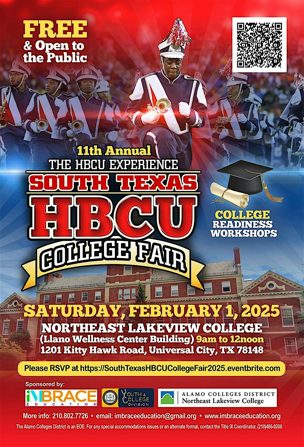The HBCU Experience South Texas HBCU College Fair 2026 at Northeast Lakeview College (Llano Wellness Building) – Live Oak, TX