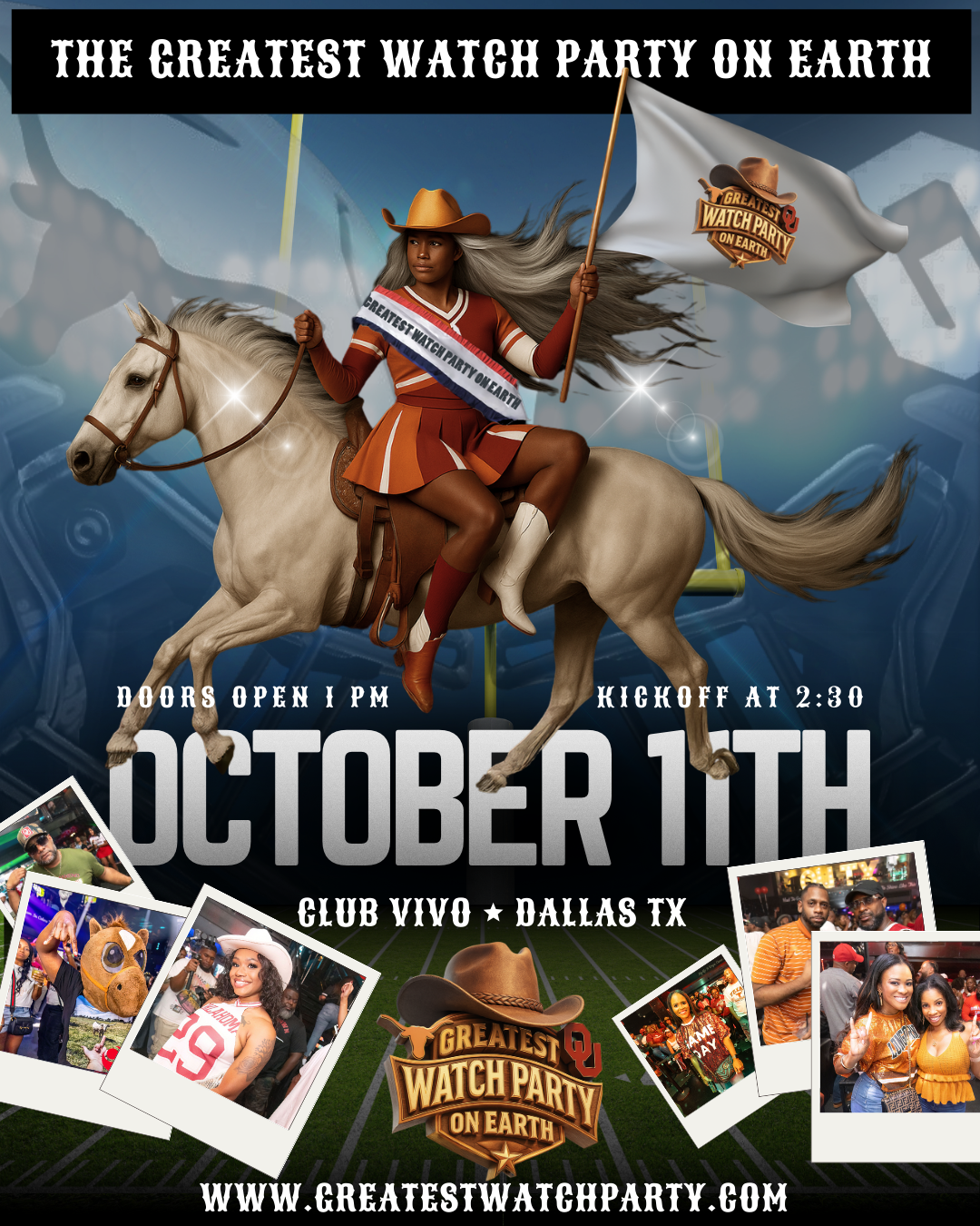 Greatest Watch Party On Earth 2025: OU vs TX at Vivo – Club Dallas, TX