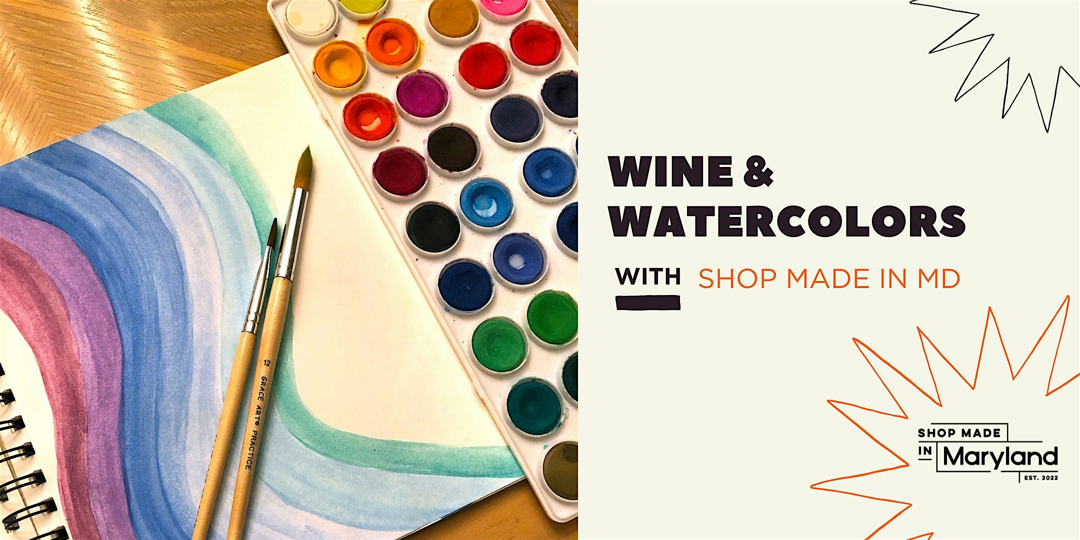 Wine & Watercolors with Shop Made in MD at Shop Made in Maryland – College Park – College Park, MD