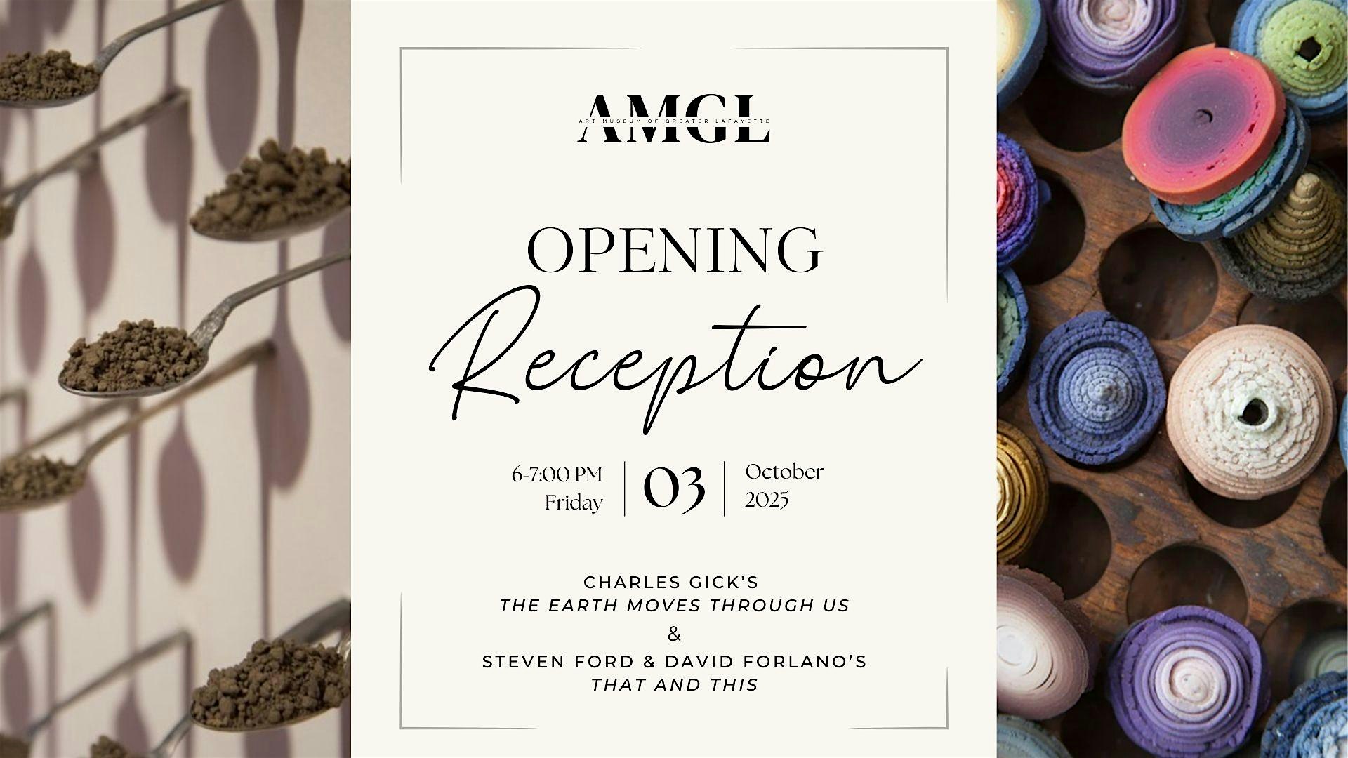 Opening Reception: Charles Gick, Steven Ford & David Forlano Exhibits at Art Museum of Greater Lafayette – Lafayette, IN