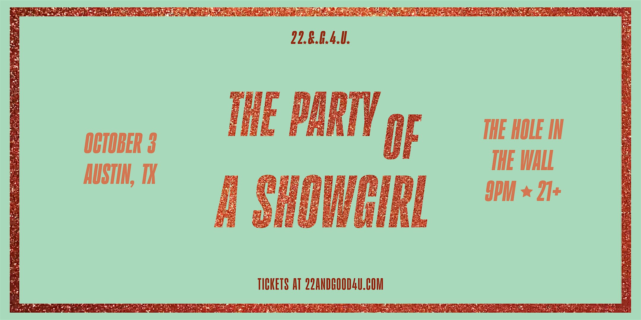 THE PARTY OF A SHOWGIRL: A TS12 Celebration – AUSTIN (21+) at The Hole in the Wall – Austin, TX