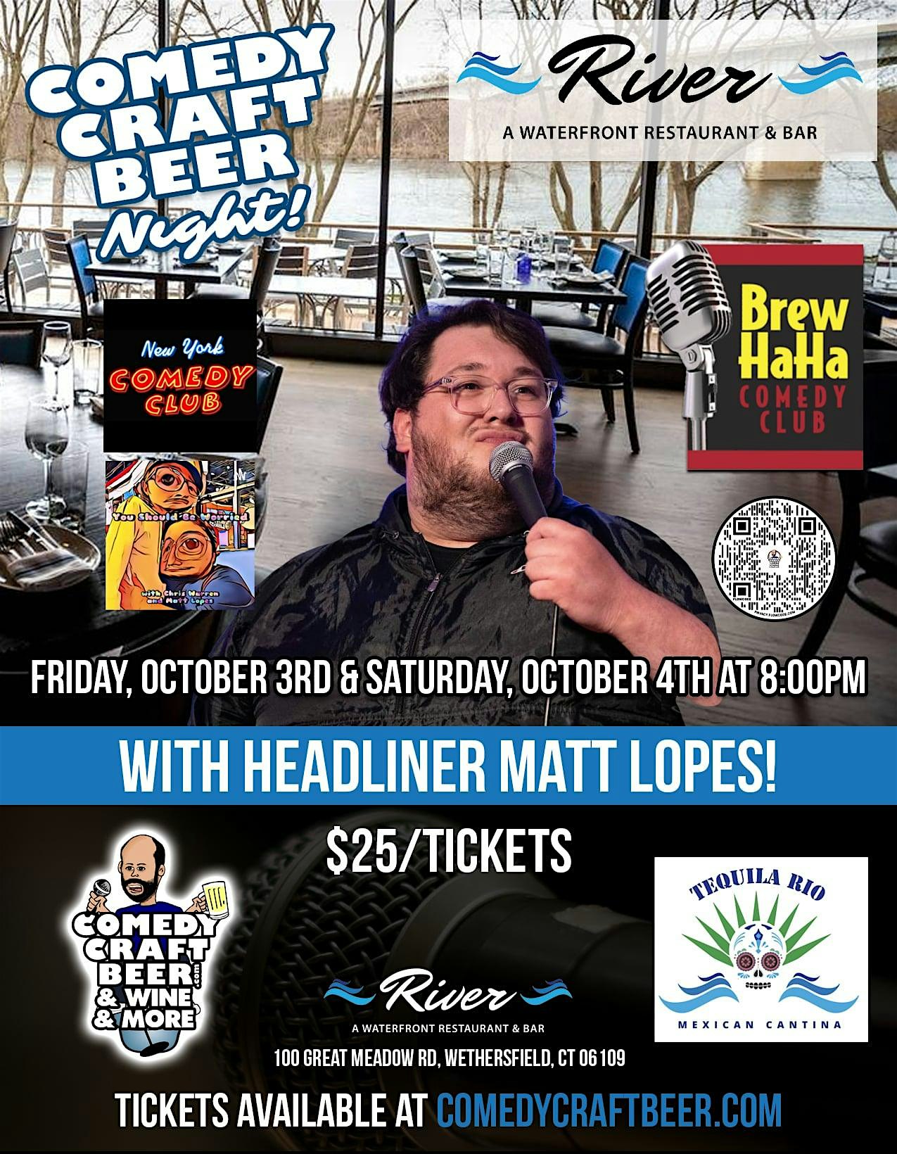 Comedy Night at Brew Ha Ha at River at River: A Waterfront Restaurant and Bar – Wethersfield, CT