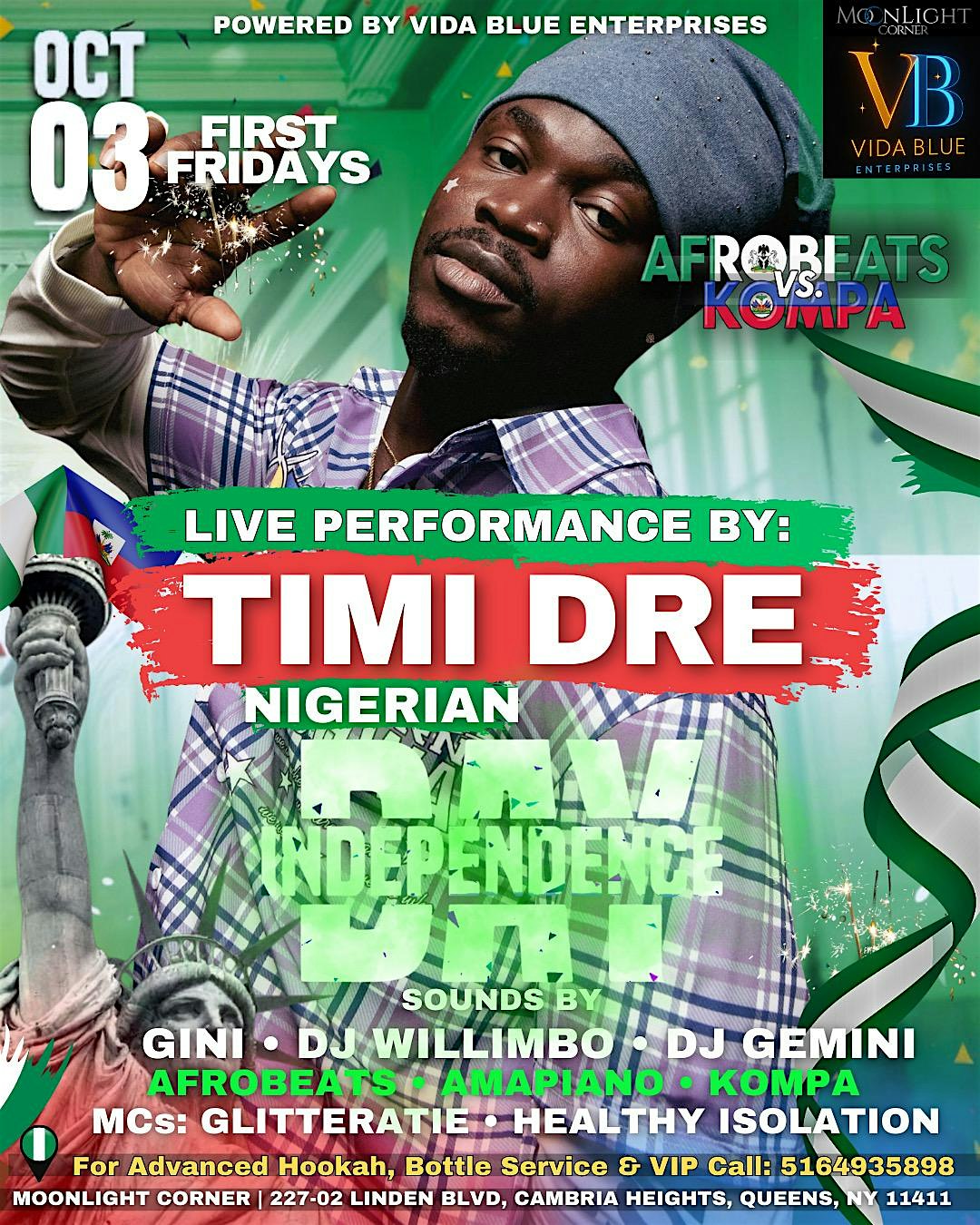 First Fridays Afrobeats NYC Experience: NIGERIAN INDEPENDENCE DAY at Moonlight Corner – Queens, NY