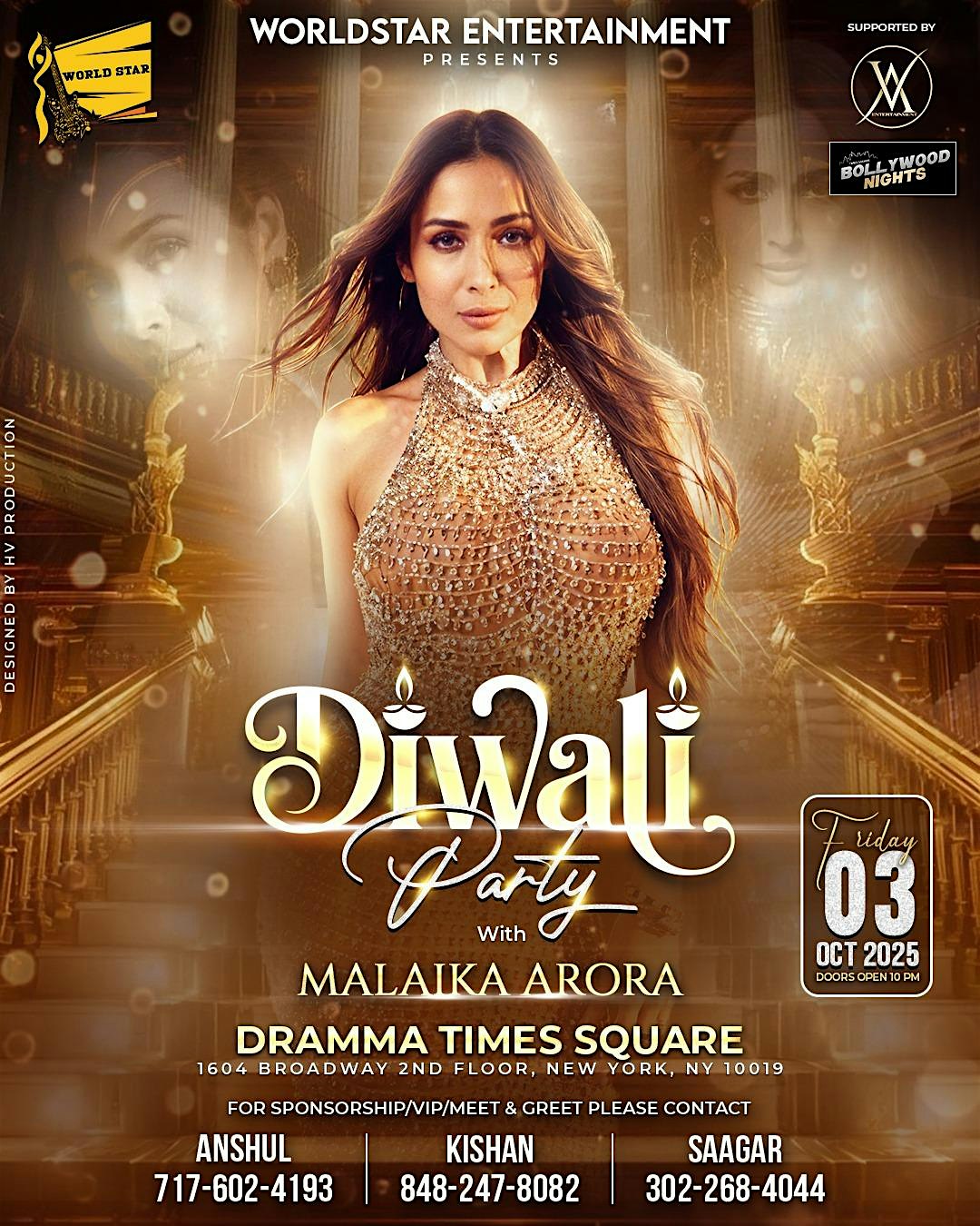 Diwali Party with Malaika Arora in NY at DRAMMA TIMES SQUARE – New York, NY