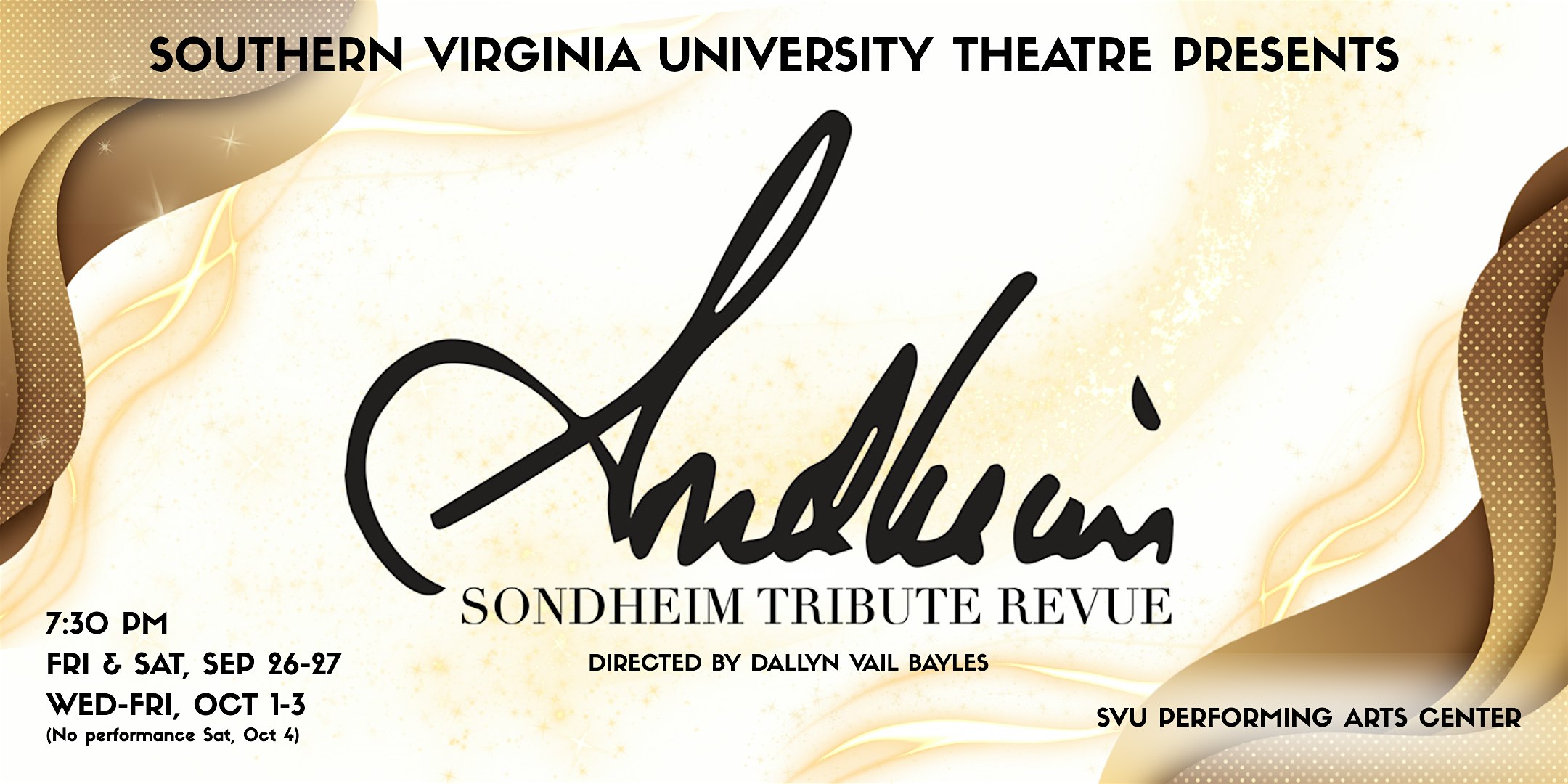 SVU Theatre Presents: Sondheim Tribute Revue at Performing Arts Center, Southern Virginia University – Buena Vista, VA