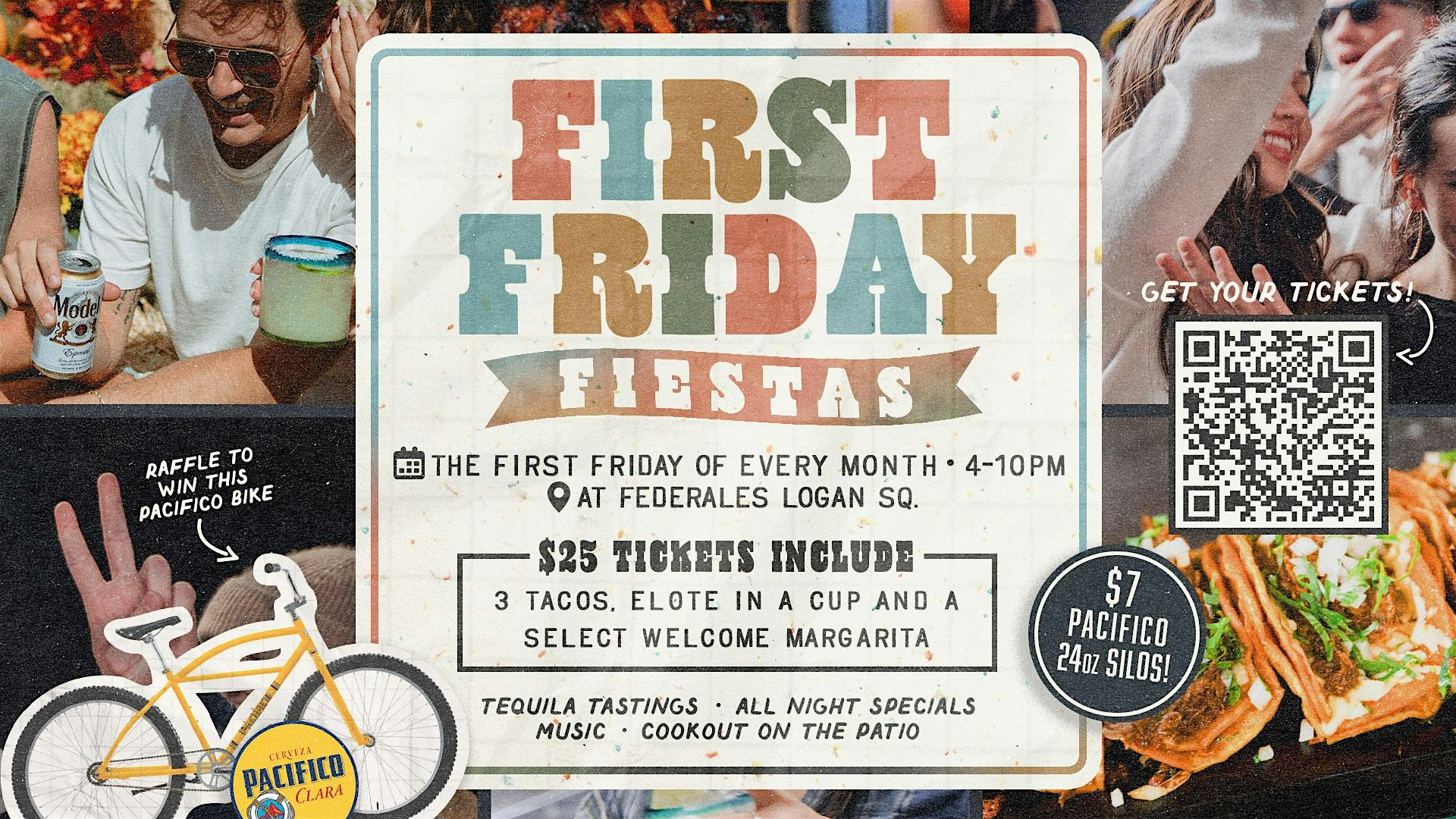 First Friday Fiestas at Federales in Logan Square at Federales Tacos & Tequila – Logan Square, Chicago – Chicago, IL