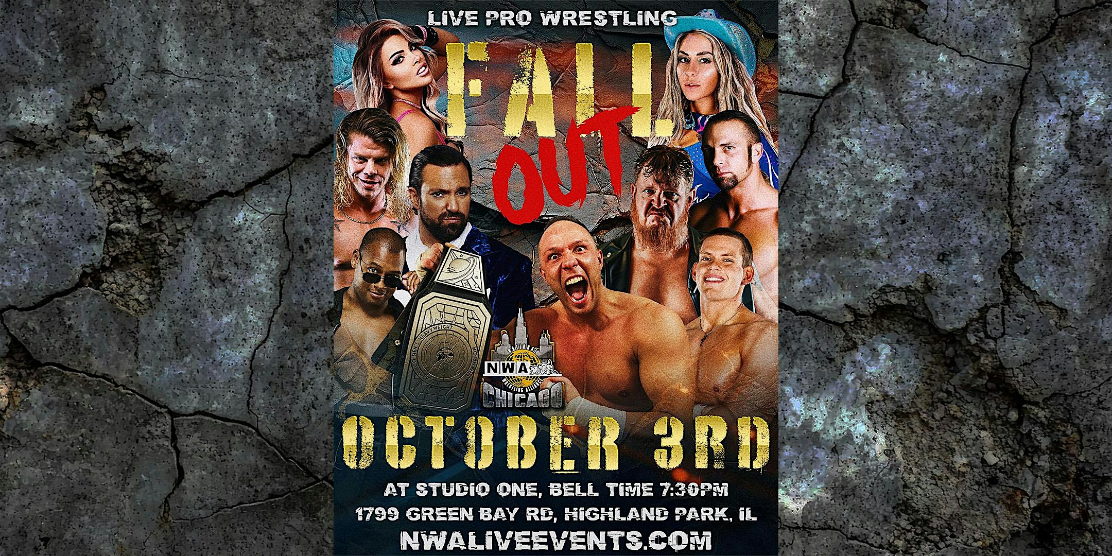 NWA Chicago Presents Fall Out! Live Pro Wrestling at Studio One Events LLC – Highland Park, IL