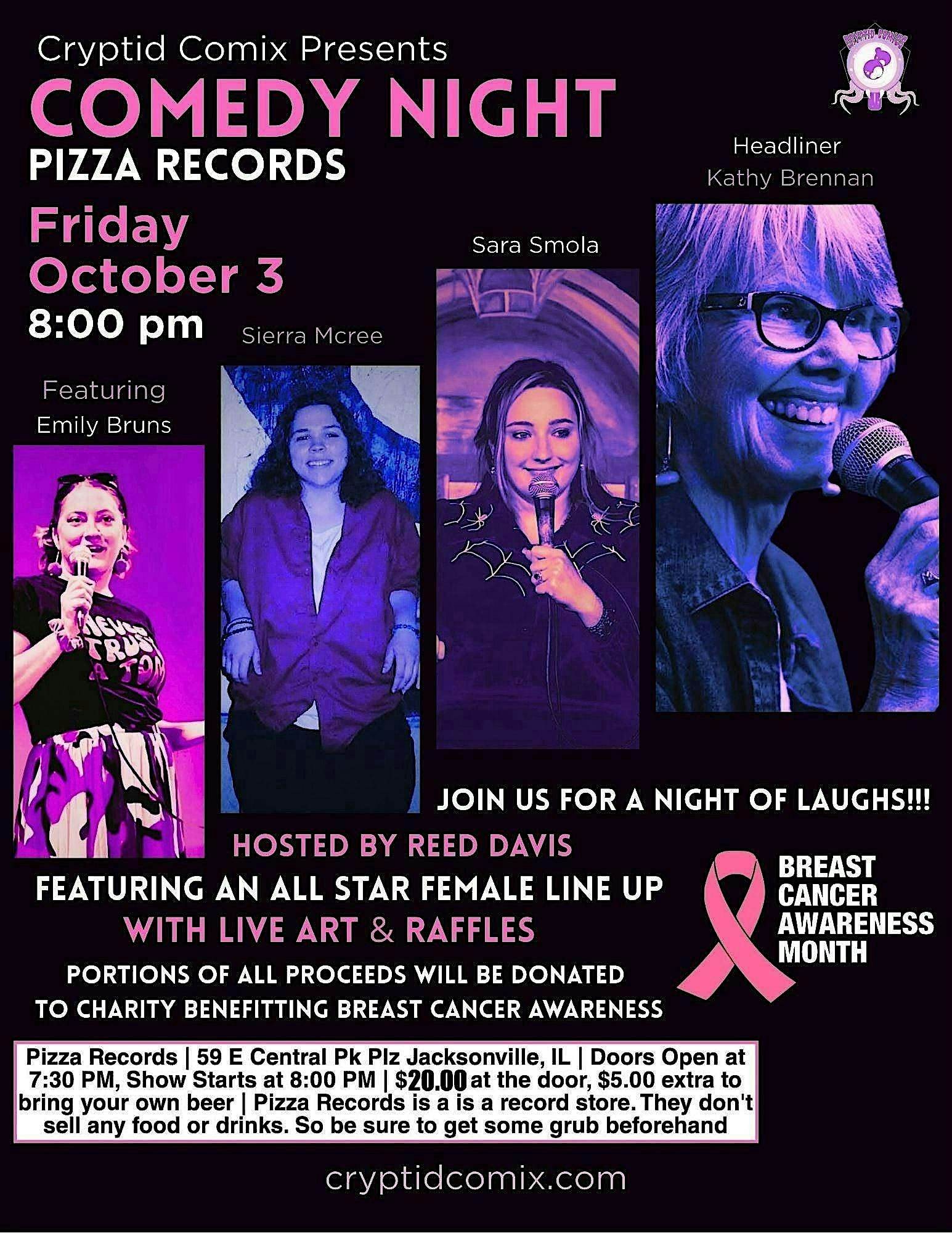Comedy Night at Pizza Records at Pizza Records – Jacksonville, IL