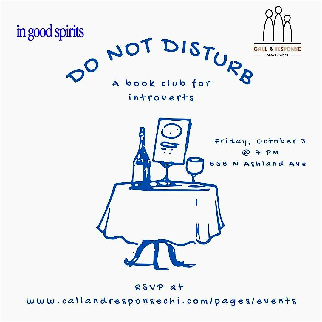 Do Not Disturb Silent Reading Party @ In Good Spirits! at In Good Spirits Non-Alcoholic Chicago Bottle Shop – Chicago, IL