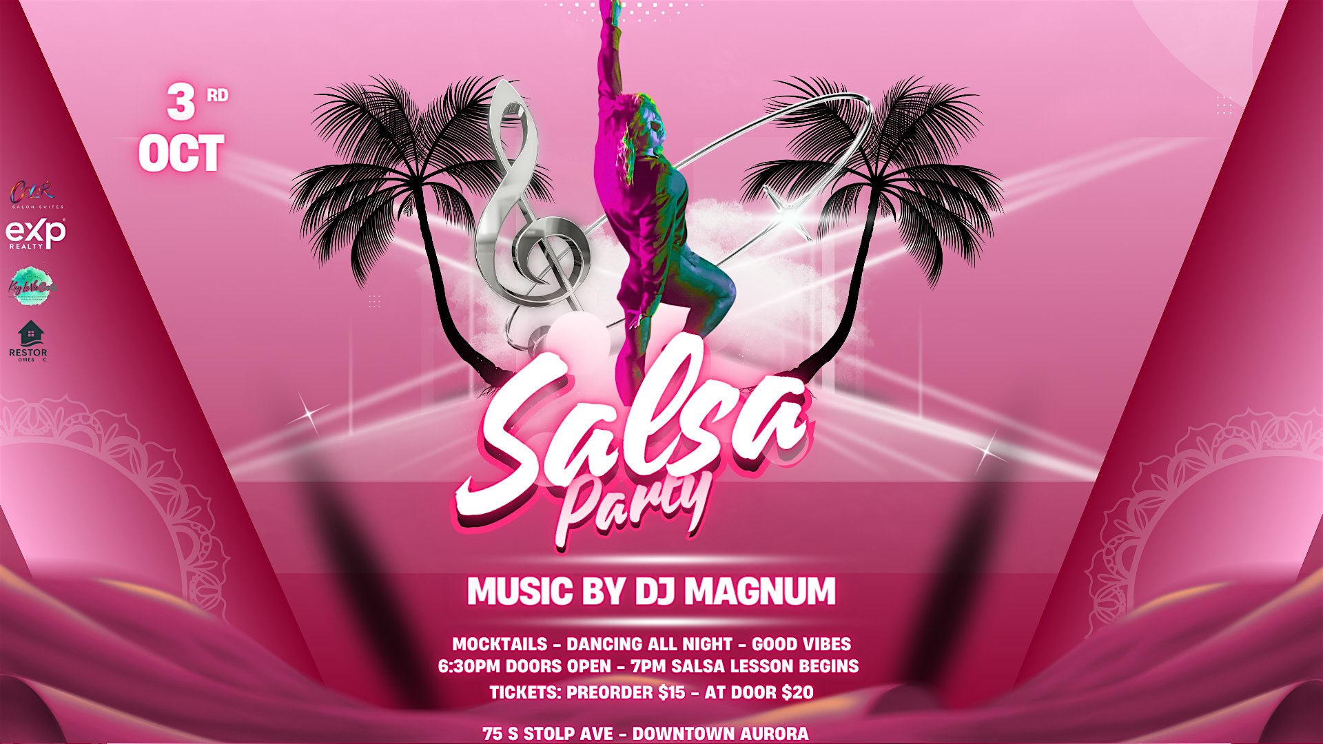 ✨Latin Vibra Salsa Night✨ — First Friday Downtown Aurora at 75 S Stolp Ave – Aurora, IL