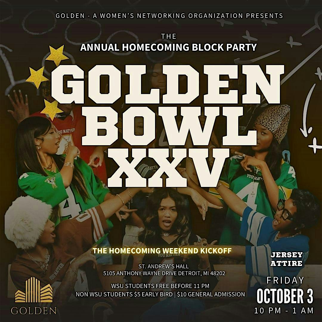 Golden Bowl Homecoming Block Party at Tony V’s Tavern – Detroit, MI