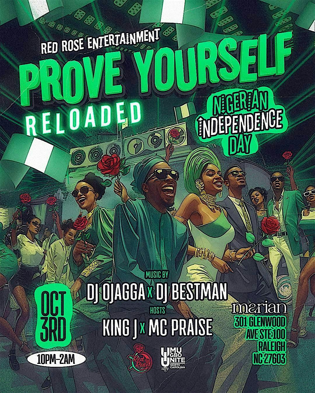Prove Yourself Reloaded : Nigerian Independence Edition ( RDU ) at Marian Cocktails & Kitchen – Raleigh, NC