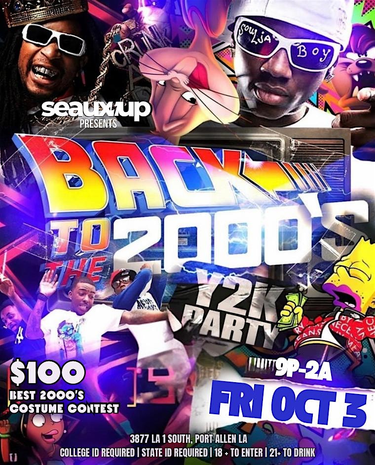 BACK TO THE 2000’s Y2K Party❗️ A College Night Exclusive! at Vibes 3.0 – Port Allen, LA