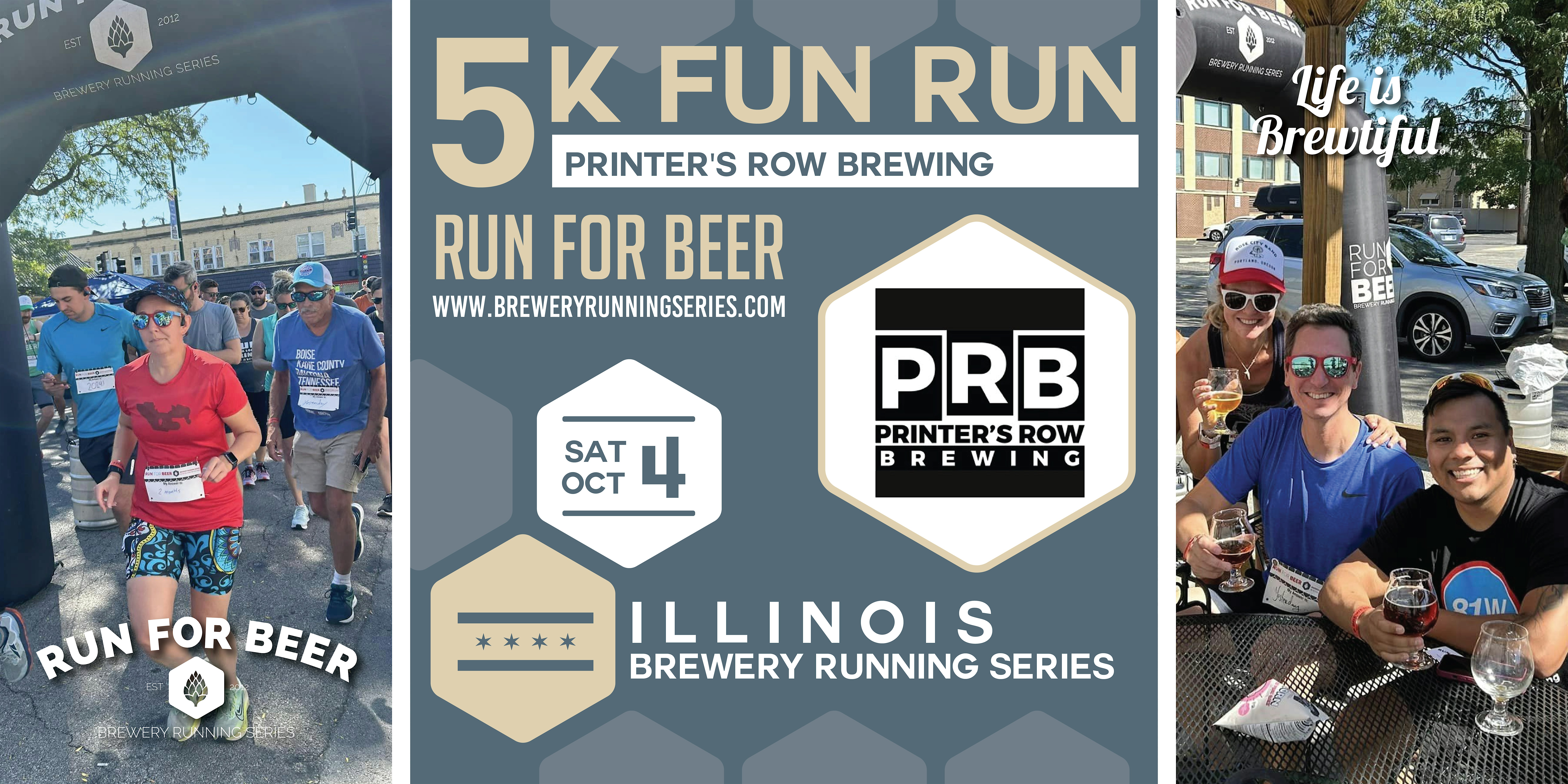 5k Beer Run x Printer’s Row Brewing | 2025 Illinois Brewery Running Series at Printer’s Row Brewing – Chicago, IL