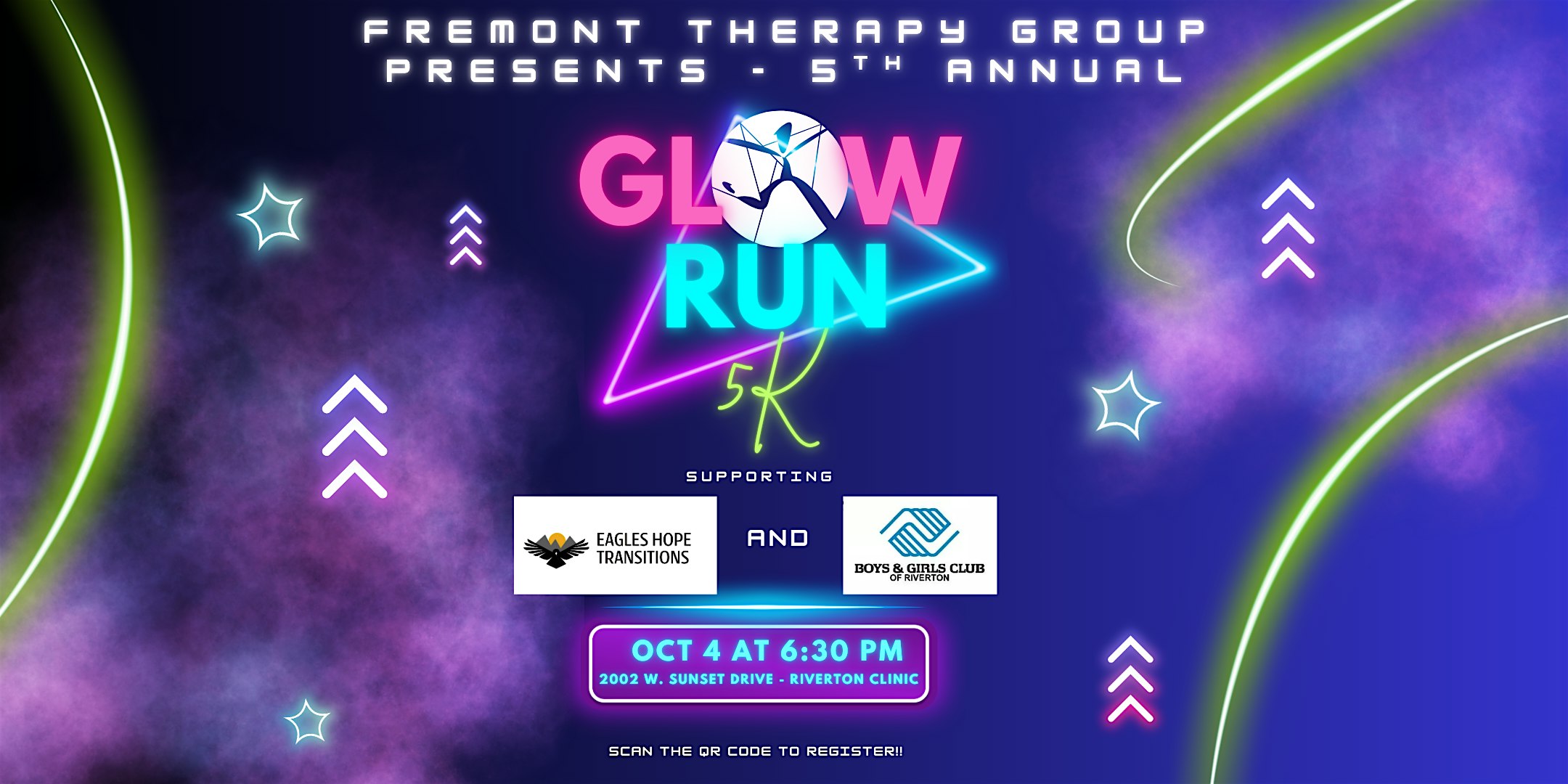Fremont Therapy Group’s 5th Annual Glow Run 5K at 2002 W Sunset Dr – Riverton, WY