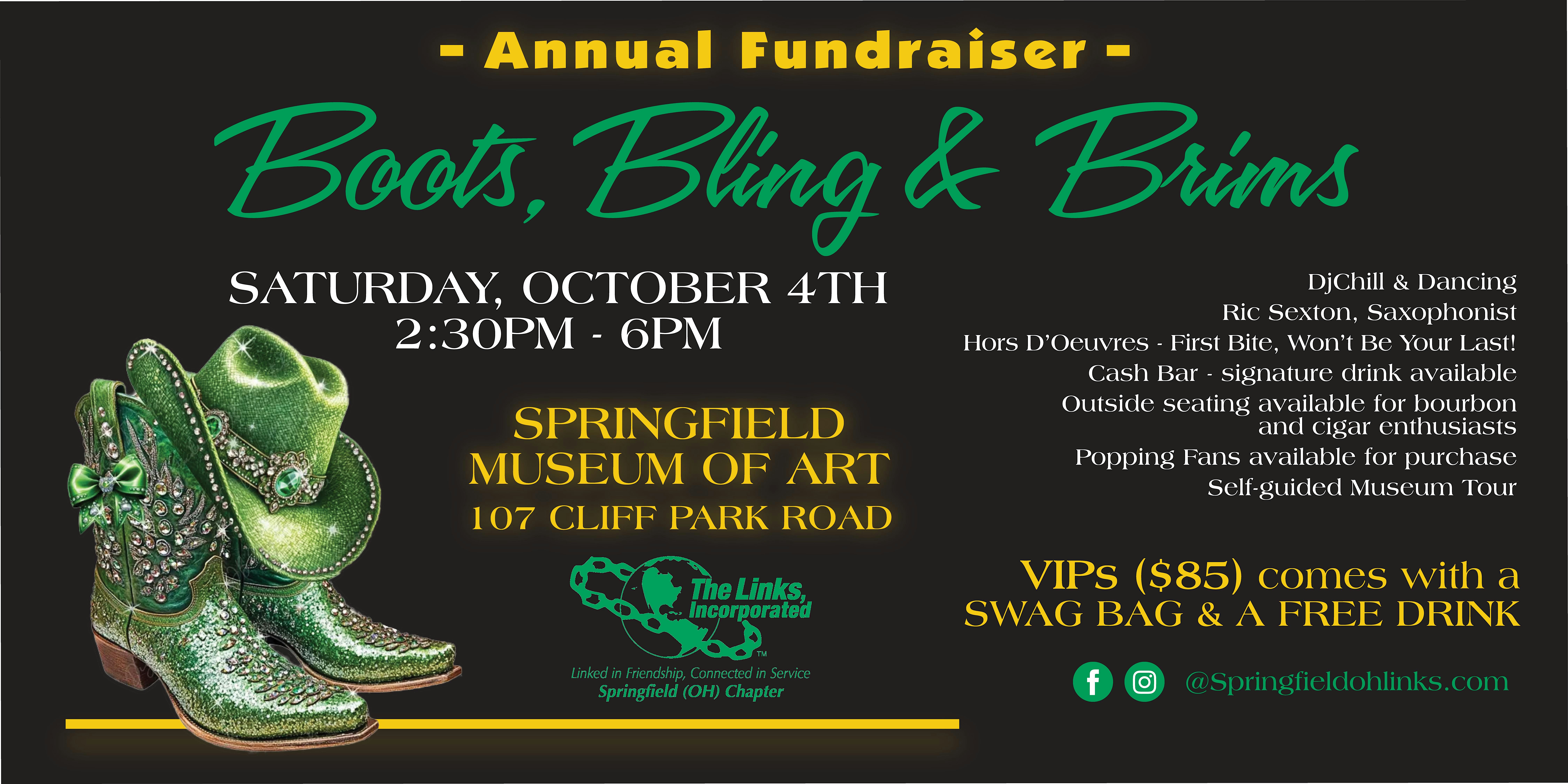 Boots, Bling & Brims Day Party at Springfield Museum of Art – Springfield, OH