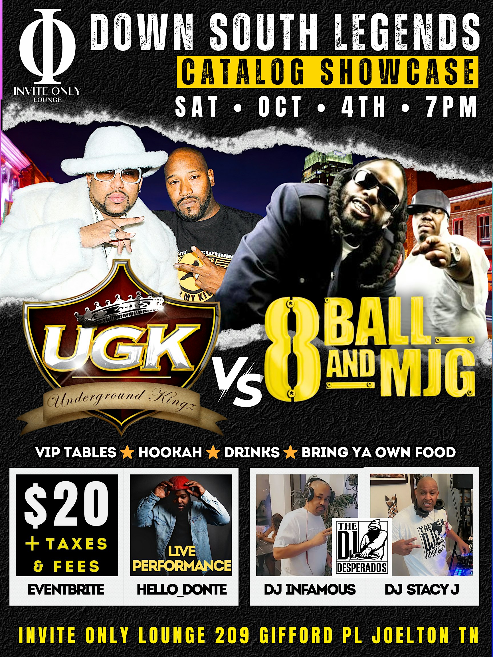 UGK Vs 8Ball & MJG Catalog Showcase! at The Chapman Room – Nashville, TN