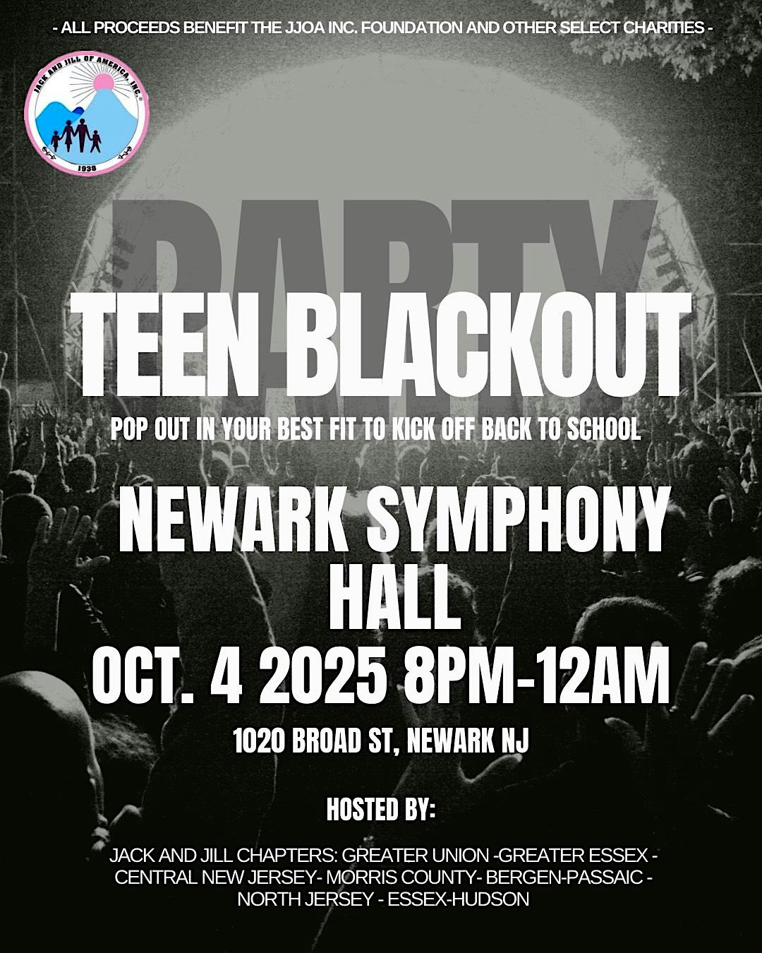 Teen & Adult Black Out Party, NJ Chapters of Jack and Jill of America, Inc. at Newark Symphony Hall – Newark, NJ