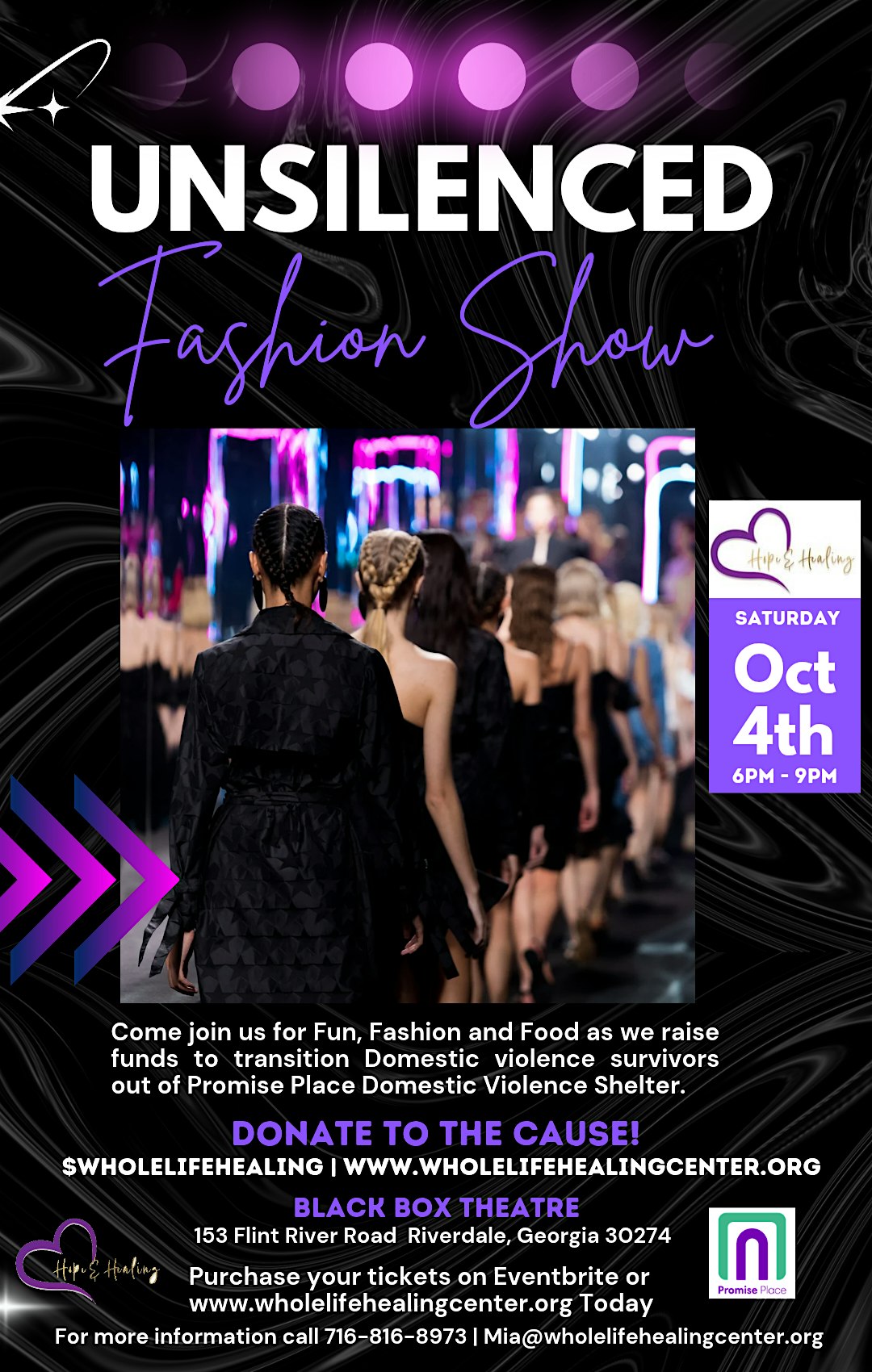 The Unsilenced Fashion Show at Black Box Theater – Riverdale, GA