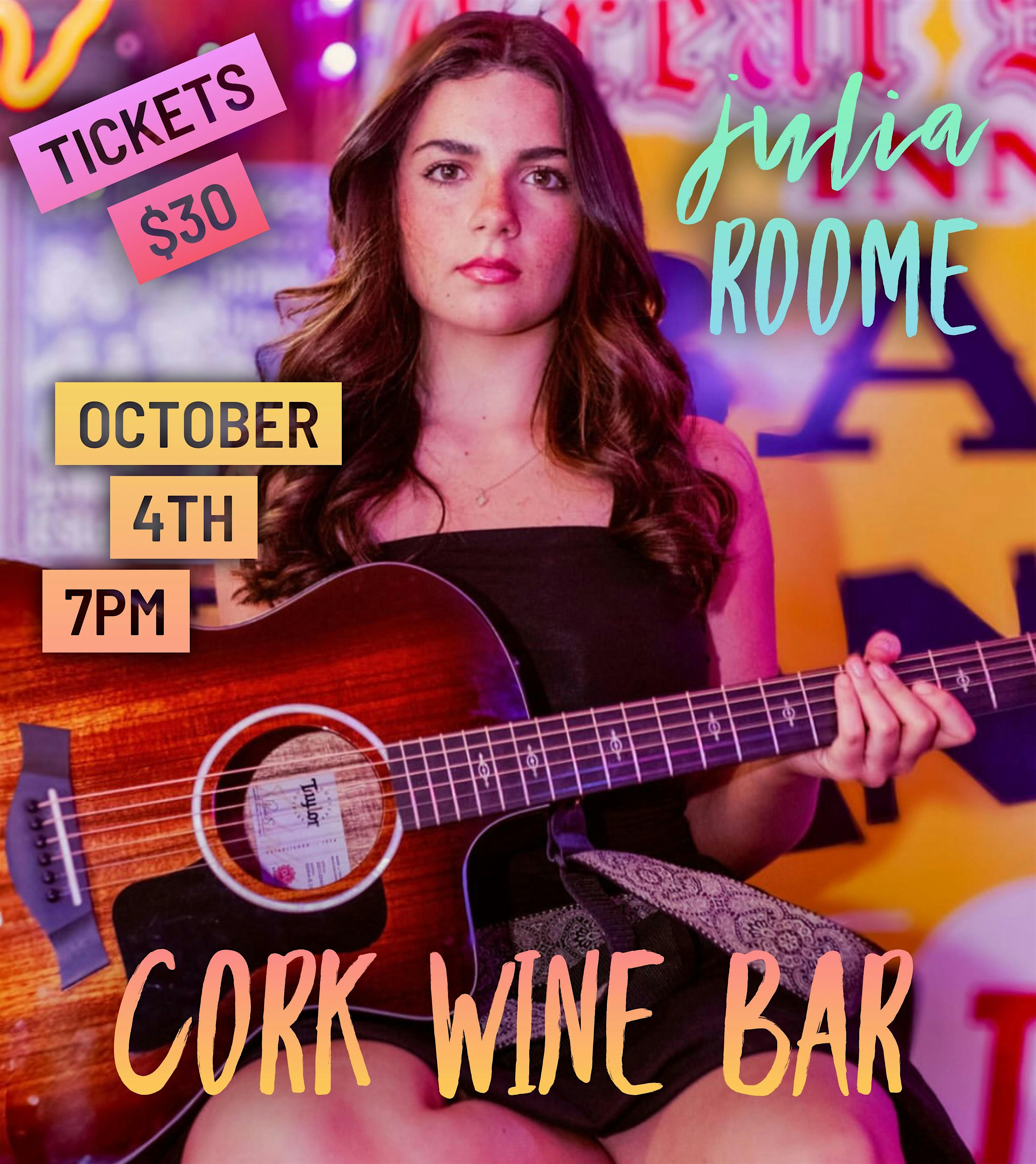 An Intimate Evening With Julia Roome at Cork Wine Bar at 24 N Main St – Florida, NY