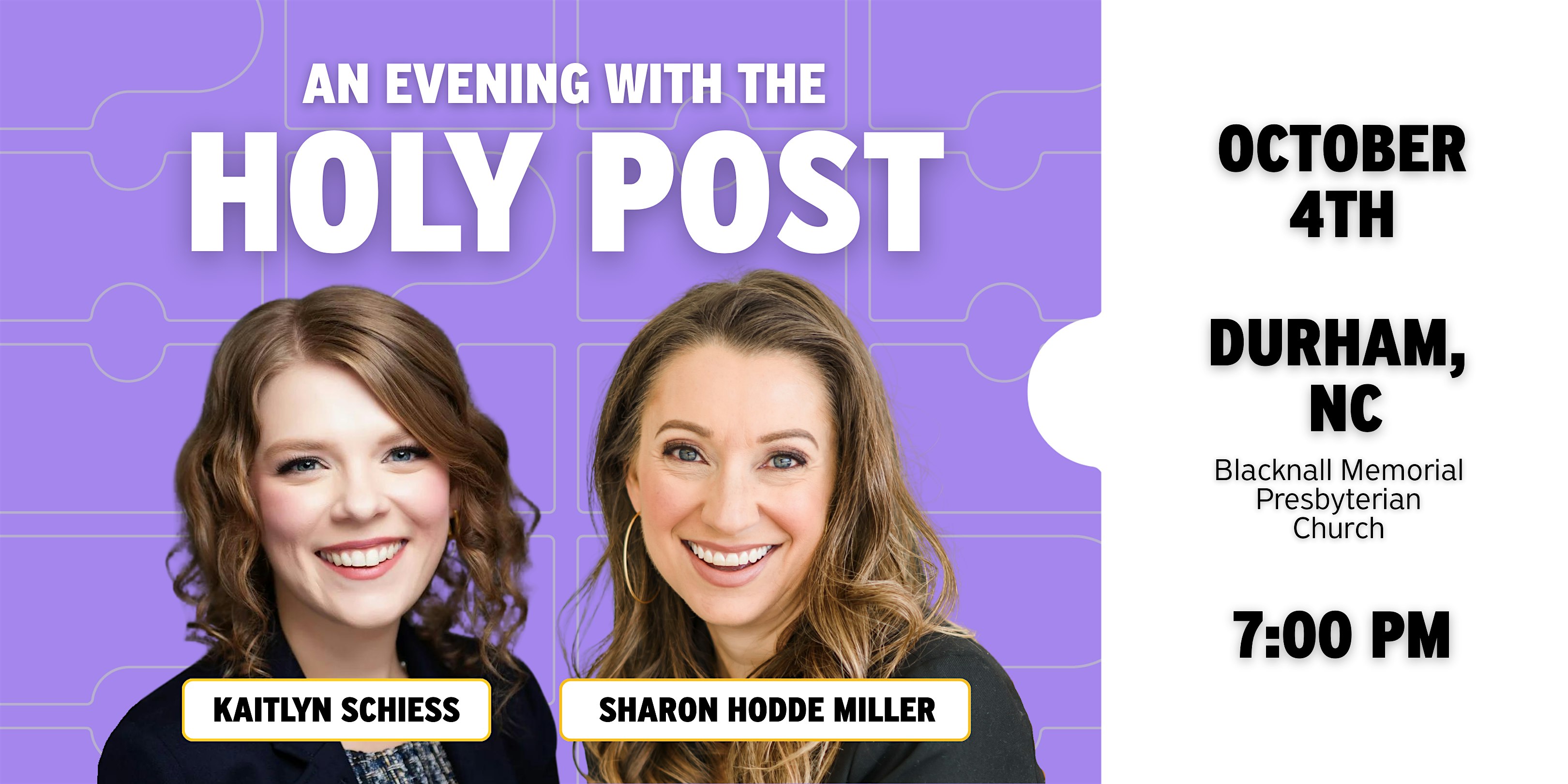 An Evening with the Holy Post: Durham, NC at Blacknall Memorial Presbyterian Church – Durham, NC