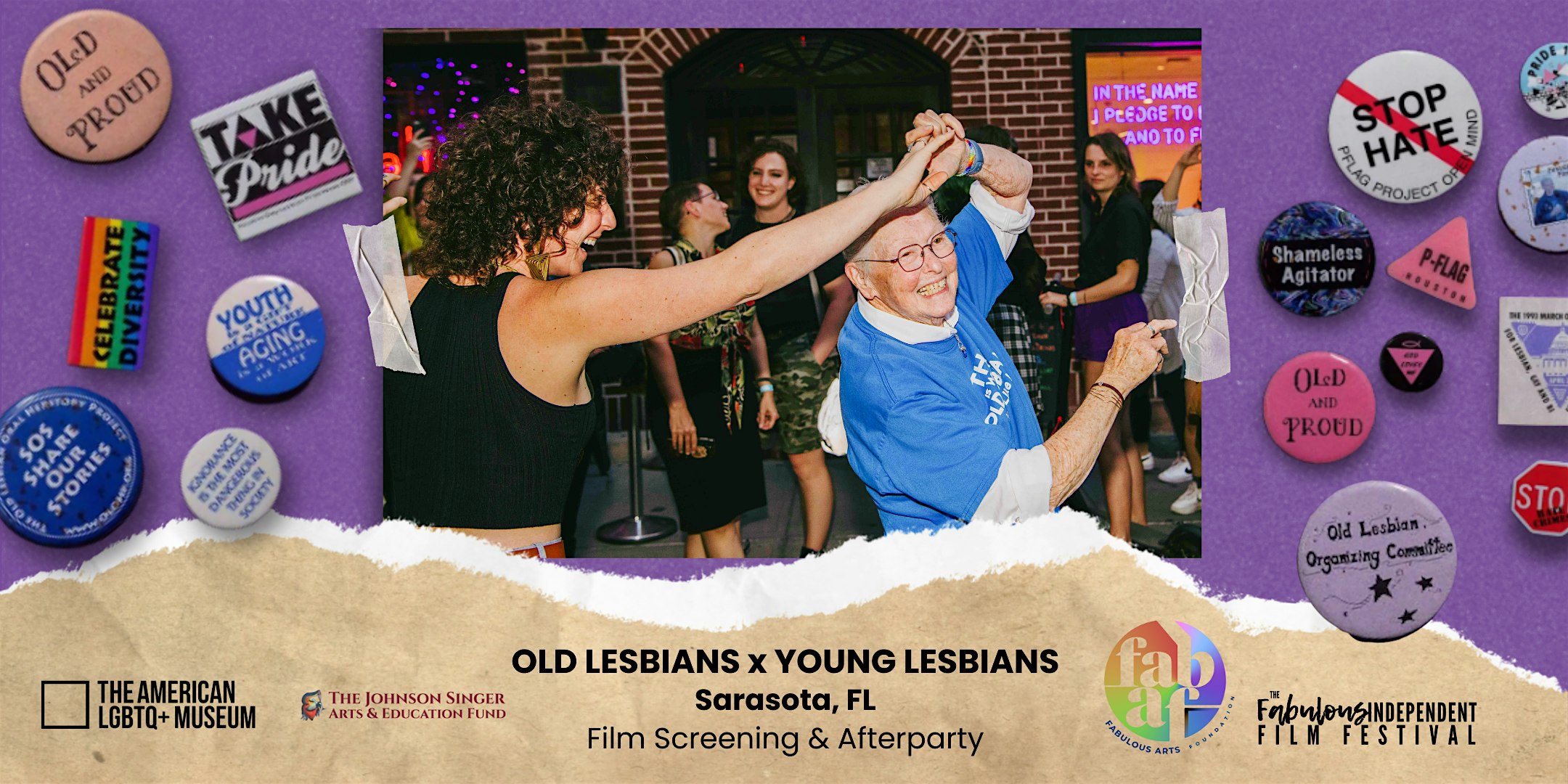 Old Lesbians X Young Lesbians at Burns Court Cinema – Sarasota, FL