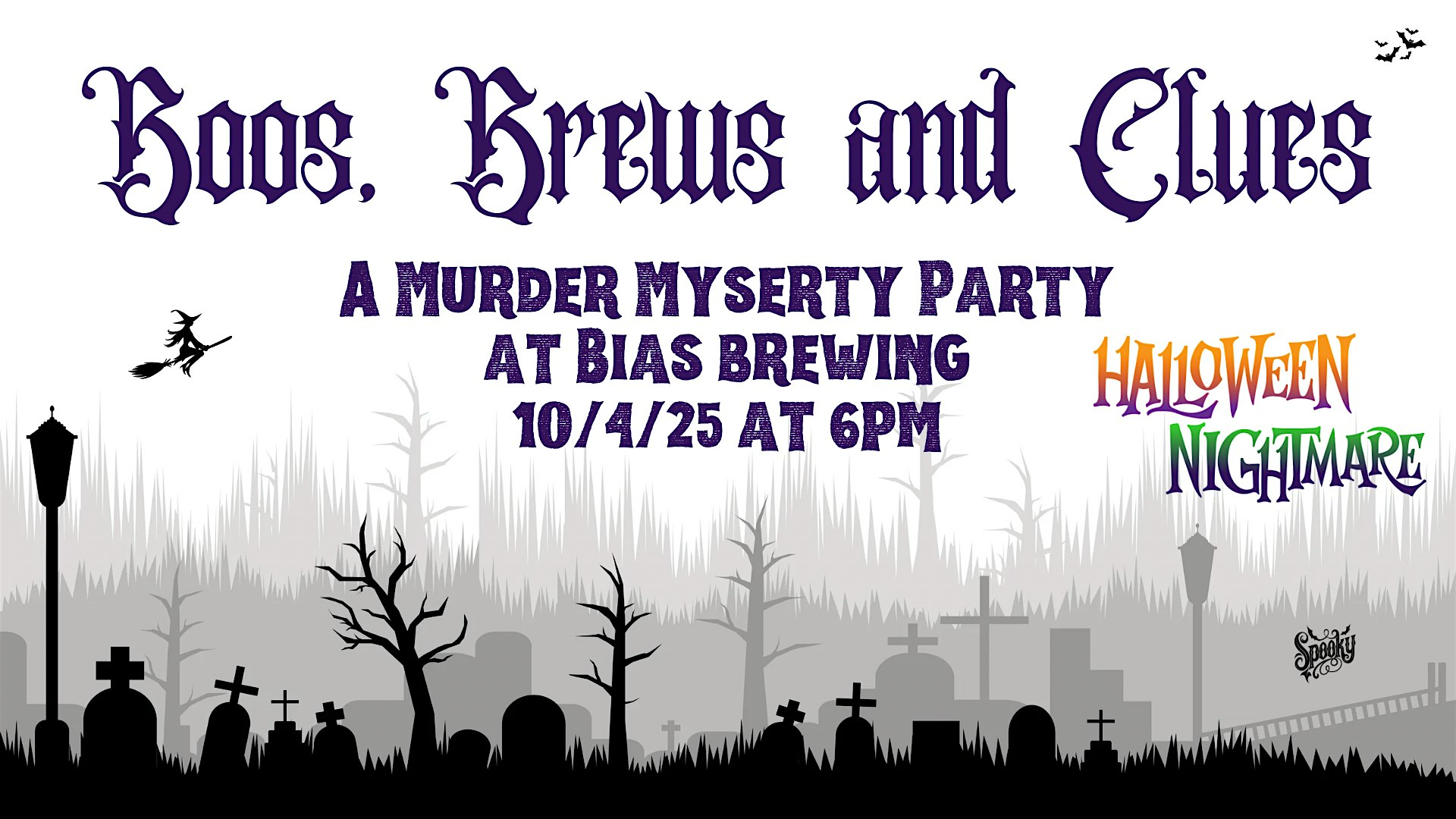 Boos, Brews and Clues – A Murder Mystery Party at Bias Brewing – Kalispell, MT