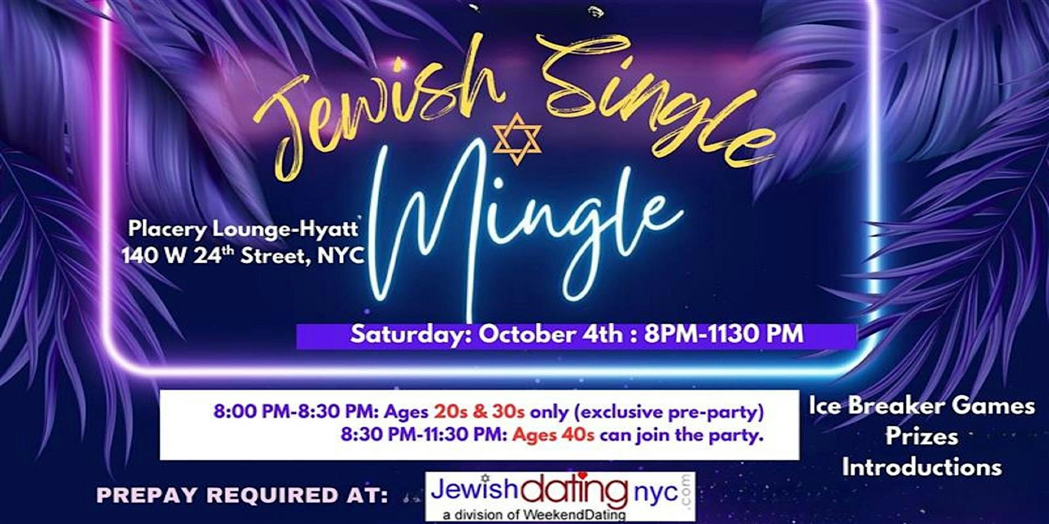 Jewish NYC Singles Mingle- Ages 20s, 30s & 40s at Placery Bar Lounge -Retractable Roof – New York, NY