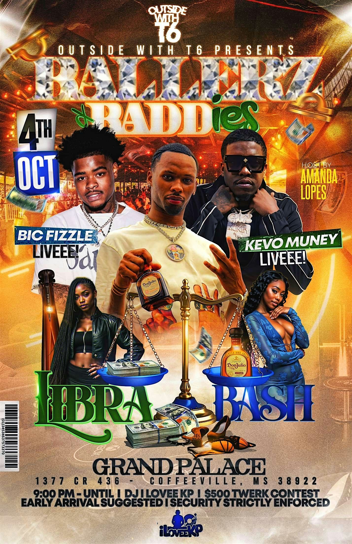 BALLERS & BADDIES LIBRA BASH at 1377 Co Rd 436 – Water Valley, MS