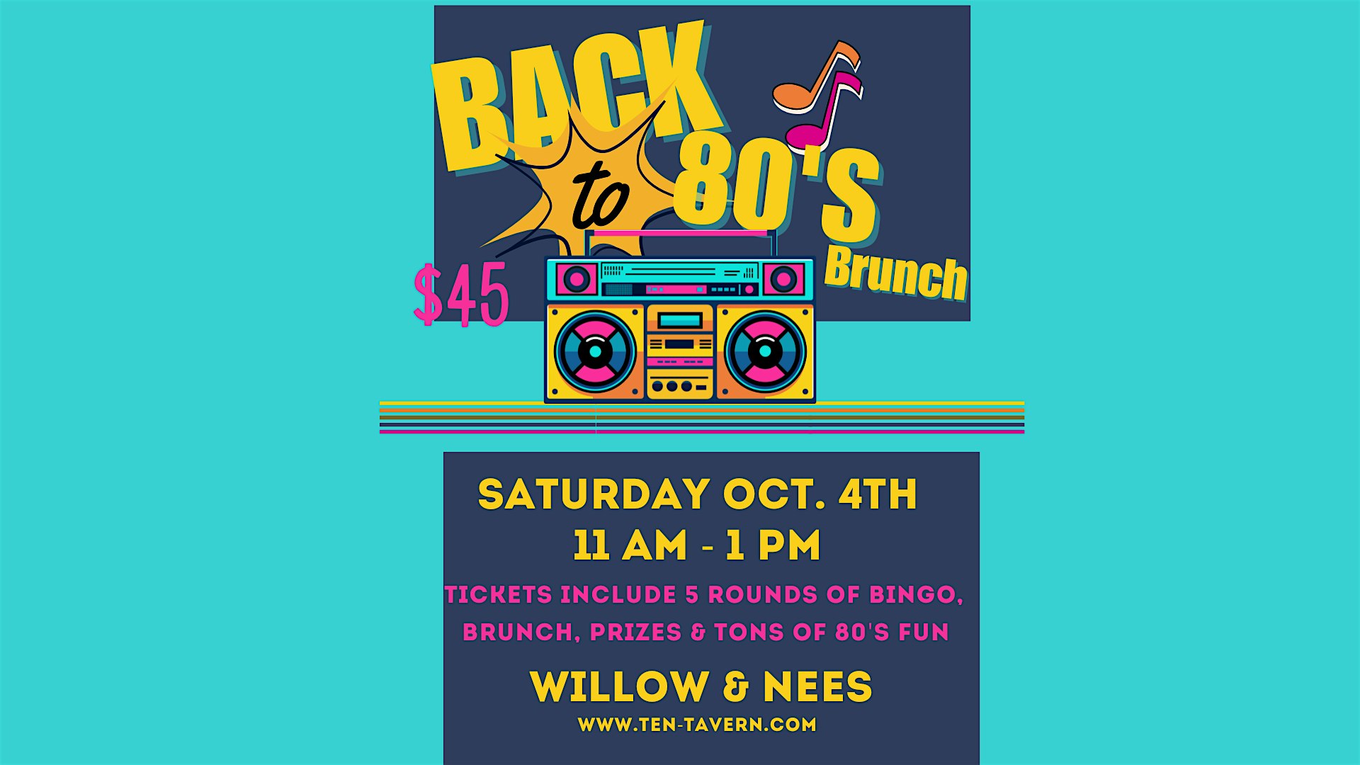 ✨ Get ready to brunch like it’s 1985! ✨ at Ten Tavern – Clovis, CA
