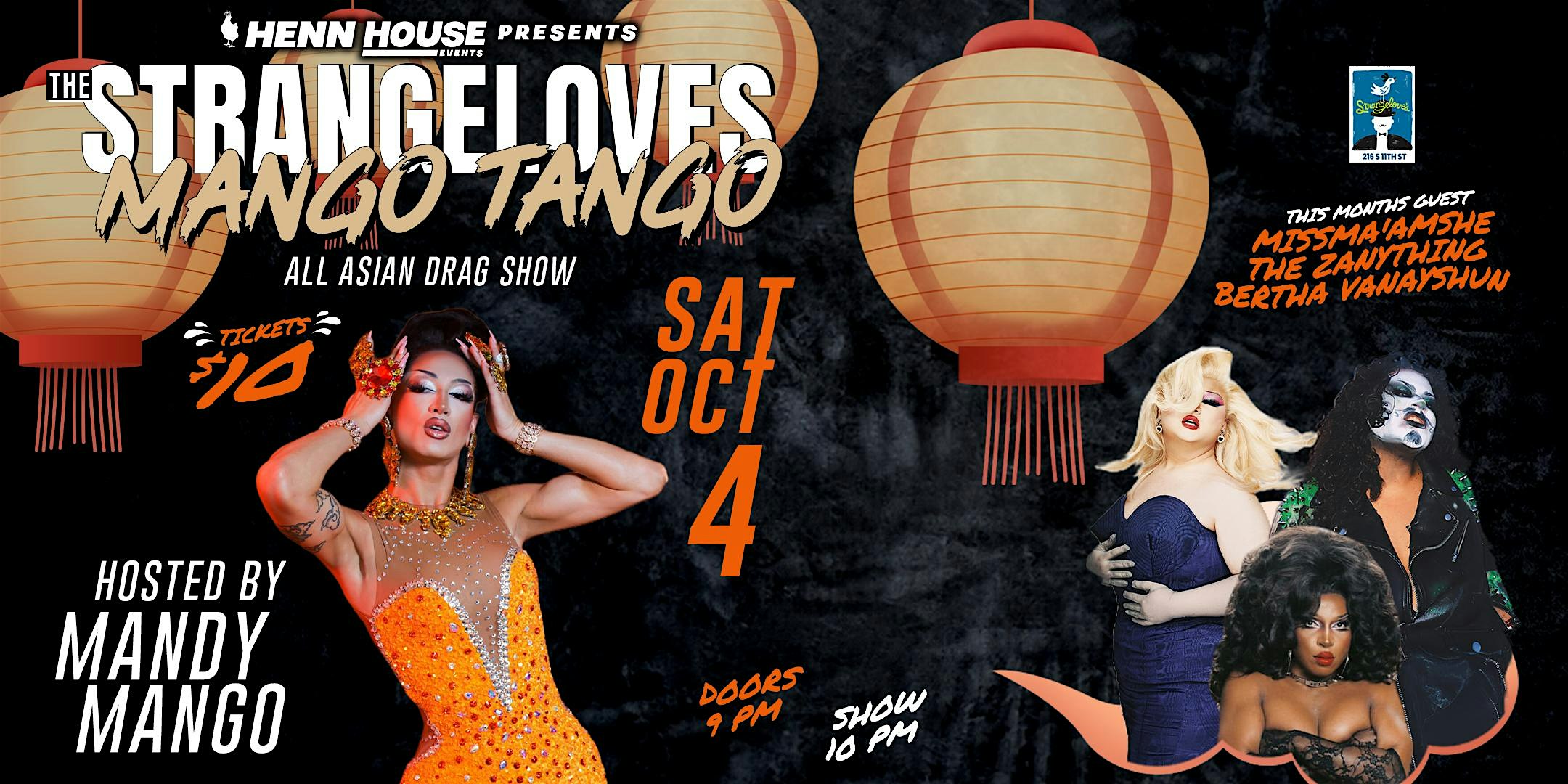 Henn House Events Presents: The Strangeloves Mango Tango at Strangelove’s – Philadelphia, PA