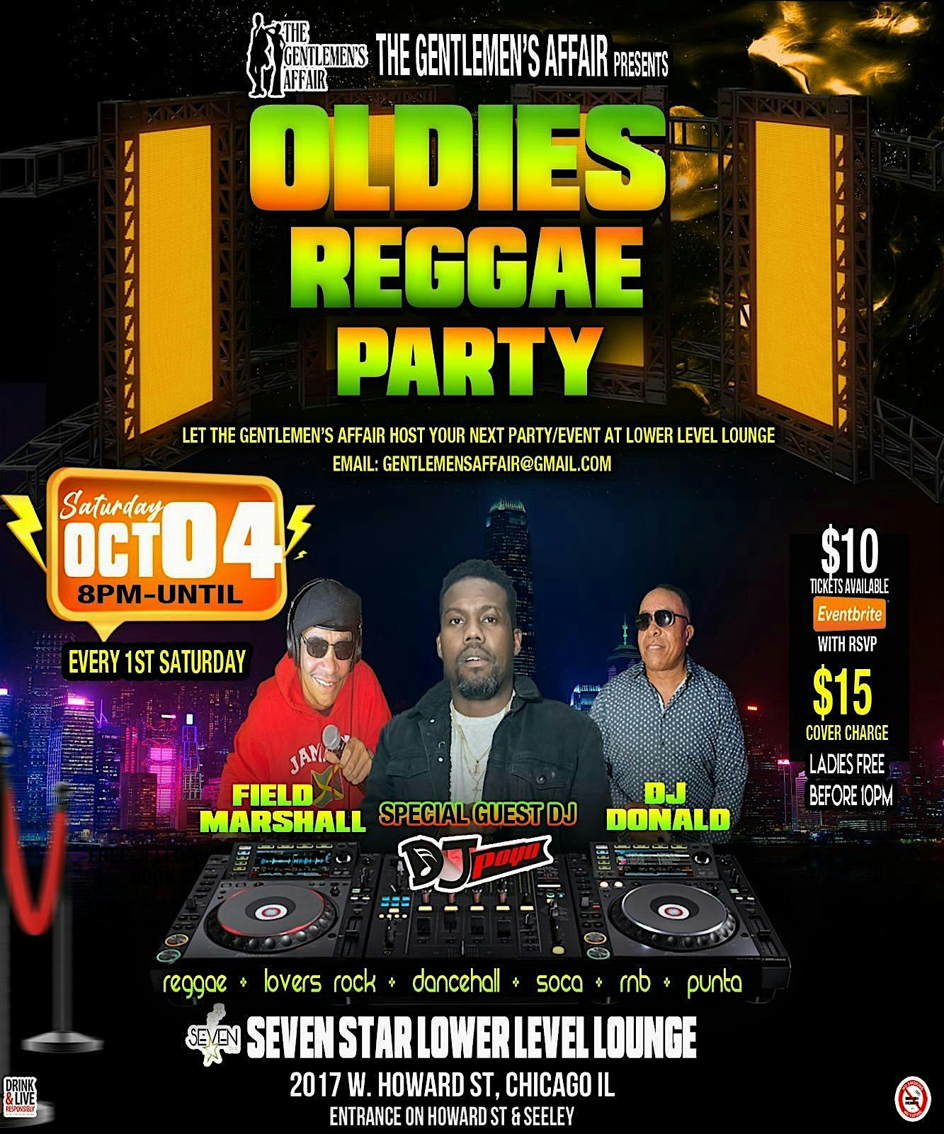 THE GENTLEMEN’S AFFAIR Present 1st Saturday’s Oldies Reggae Party at 2017 W Howard St – Chicago, IL
