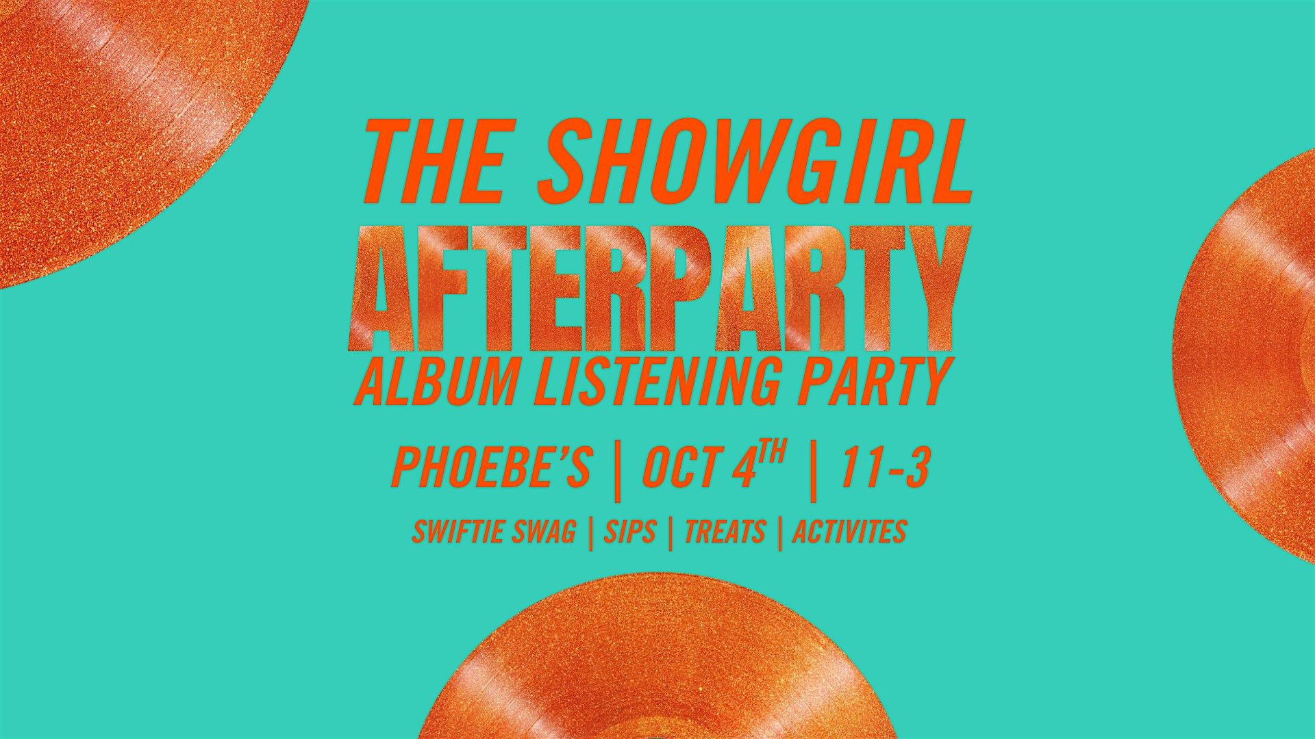 The Showgirl Afterparty | Swiftie Listening Party at Phoebe’s – Pineville, NC