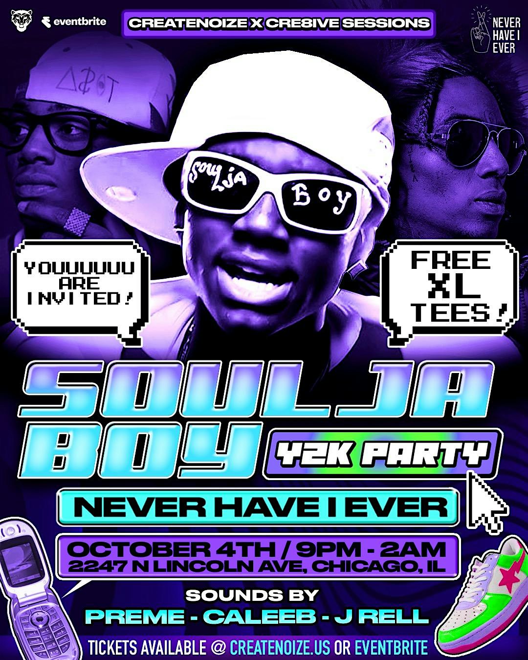 Soulja Boy Y2K Party at NEVER HAVE I EVER – Chicago, IL