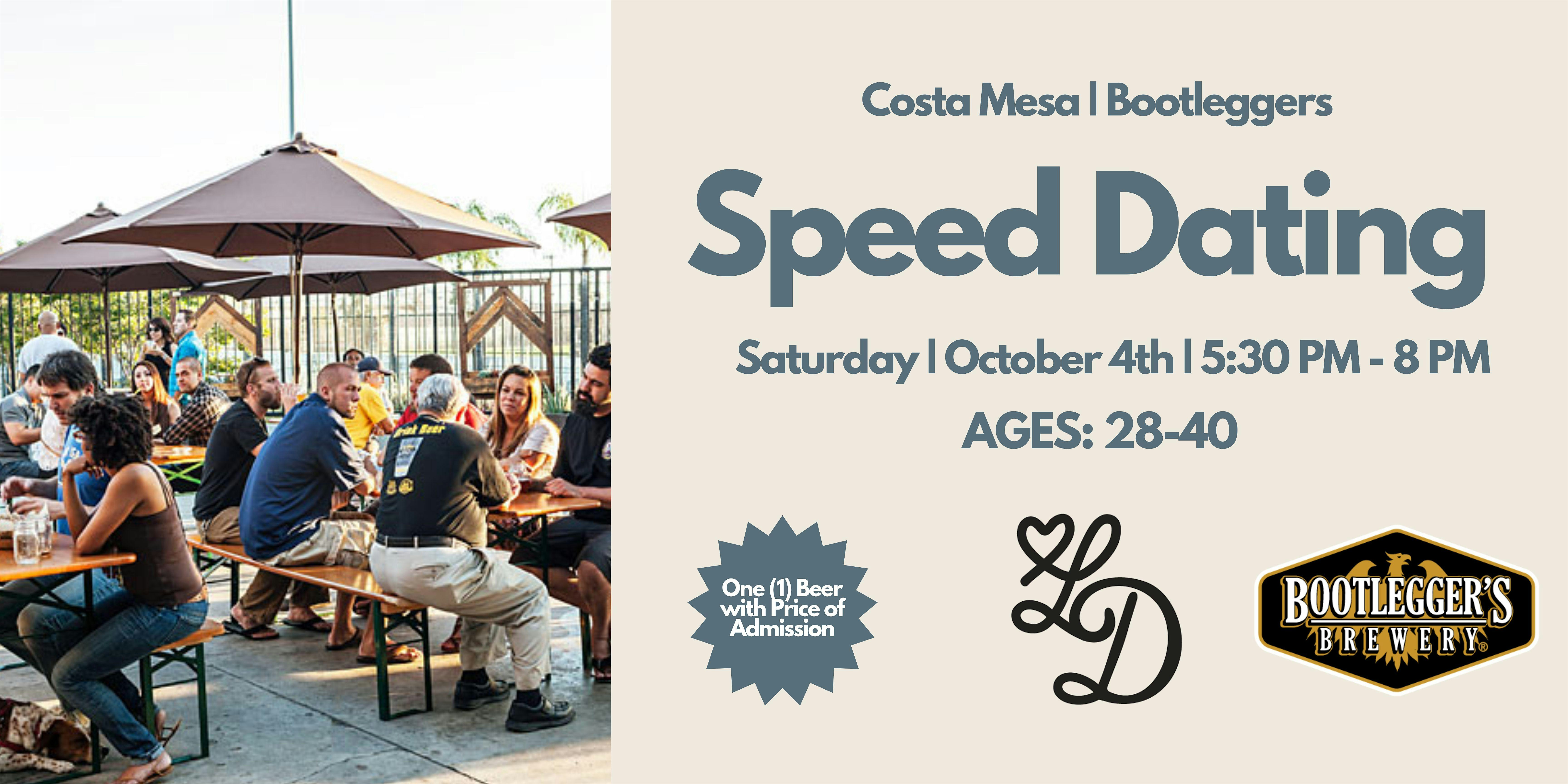 Speed Dating | Ages 28-40 | Bootlegger’s Brewery | Costa Mesa at Bootleggers Brewery – Costa Mesa, CA