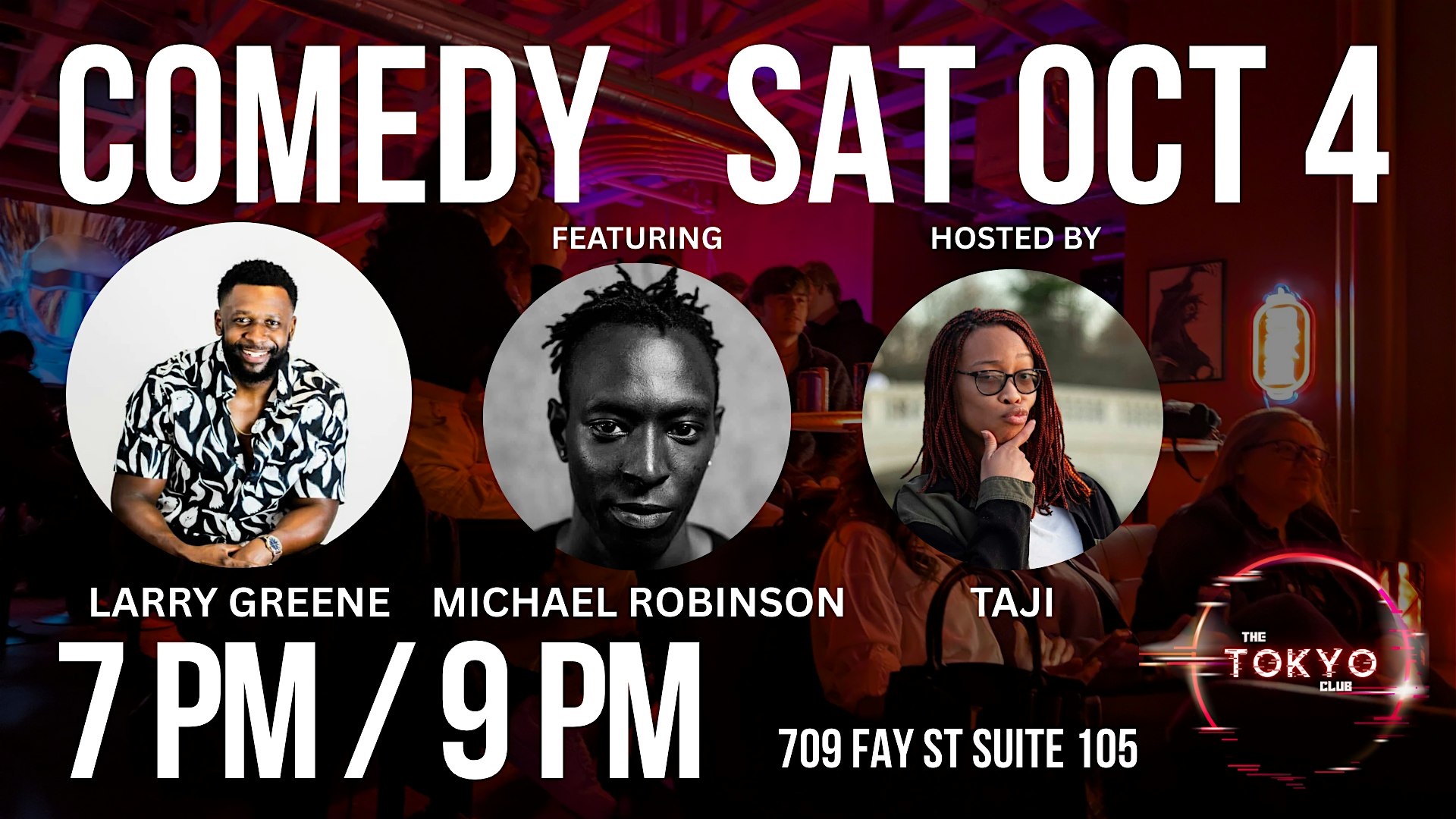 LIVE COMEDY at The Tokyo Club | Saturday, Oct. 4th Now With 2 Shows On Sat. at The Tokyo Club – Columbia, MO