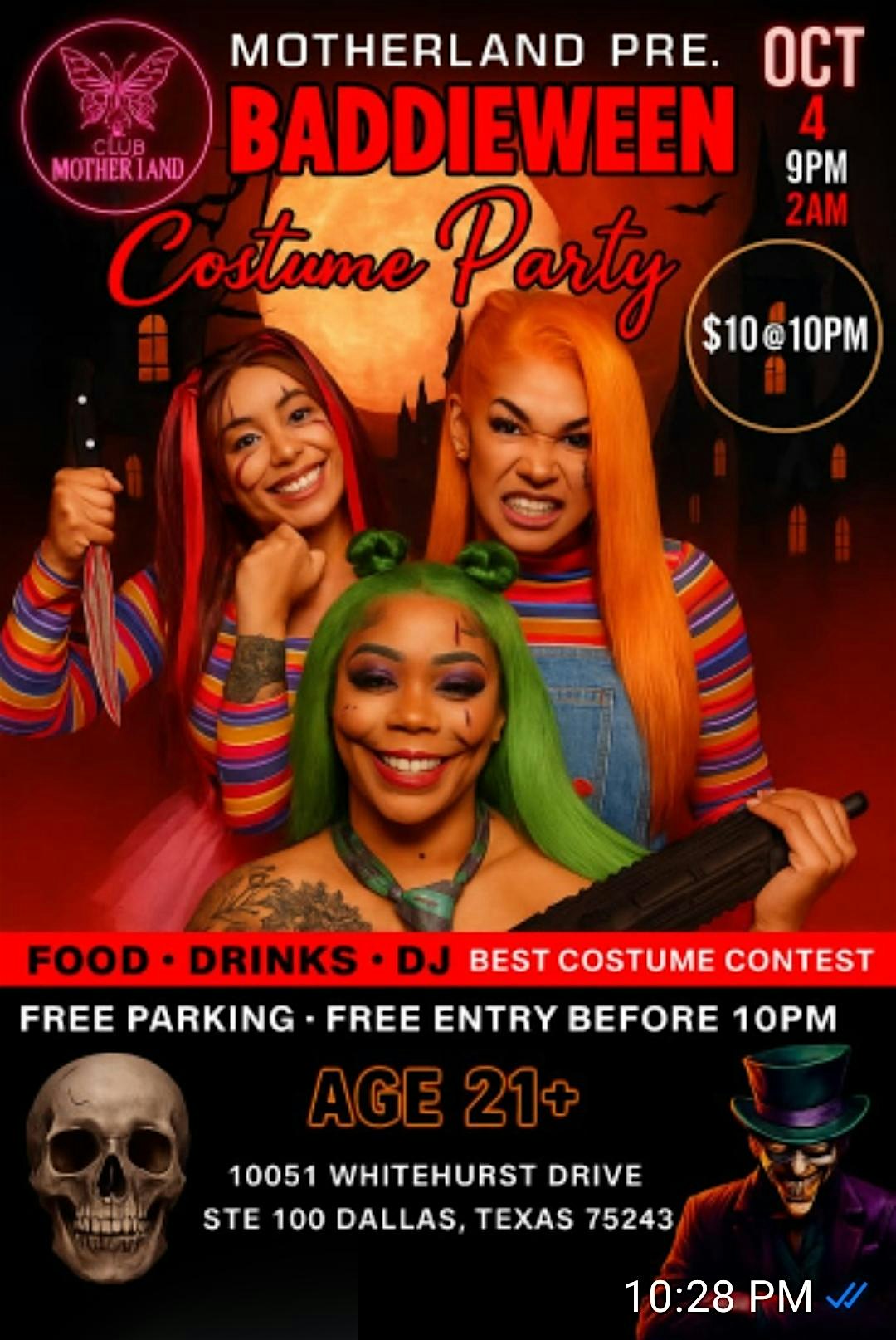Club Motherland Present “BaddieWeen” Oct 4th at Whitehurst Drive – Dallas, TX