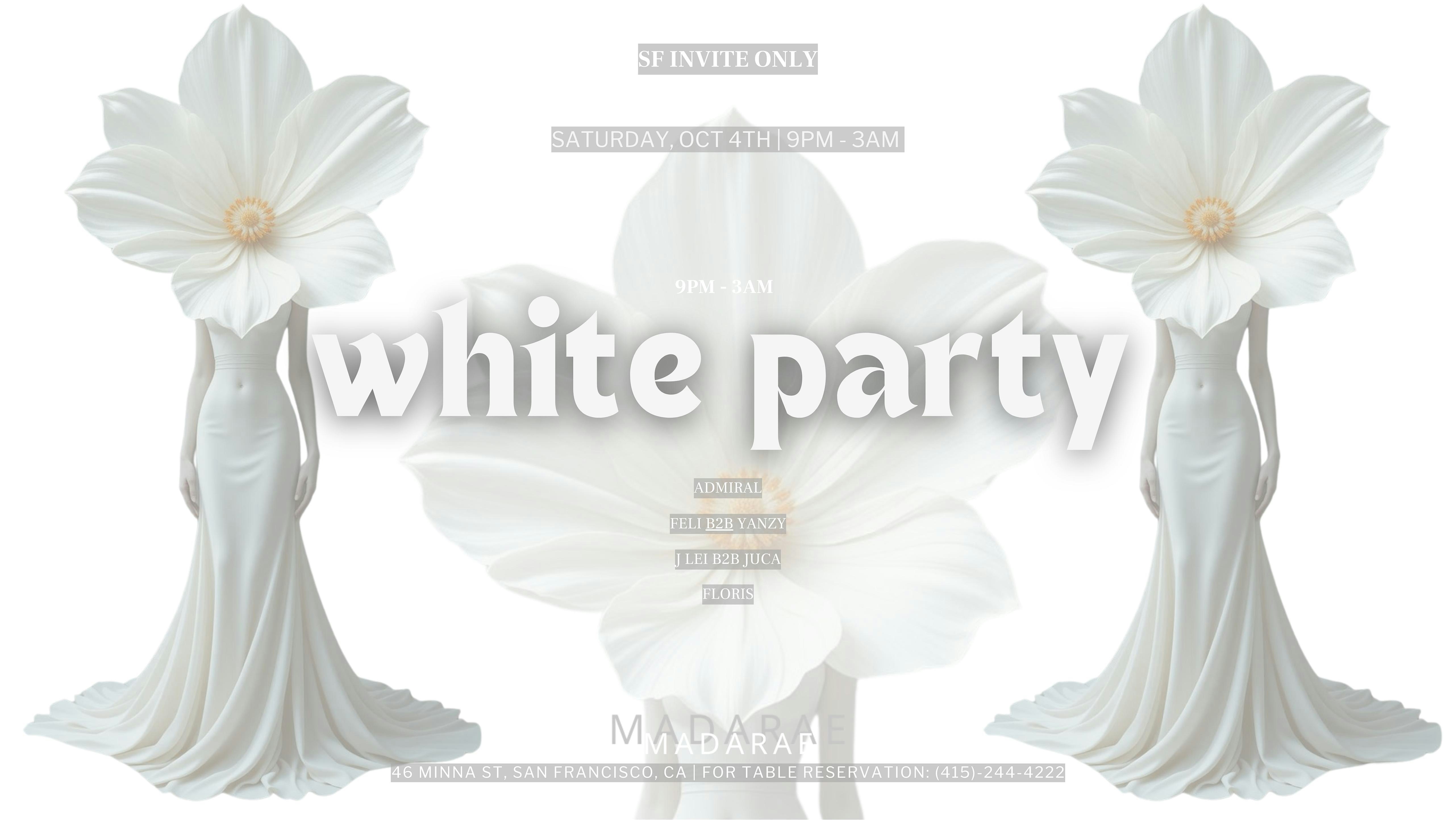 Annual White Party at Madarae – San Francisco, CA