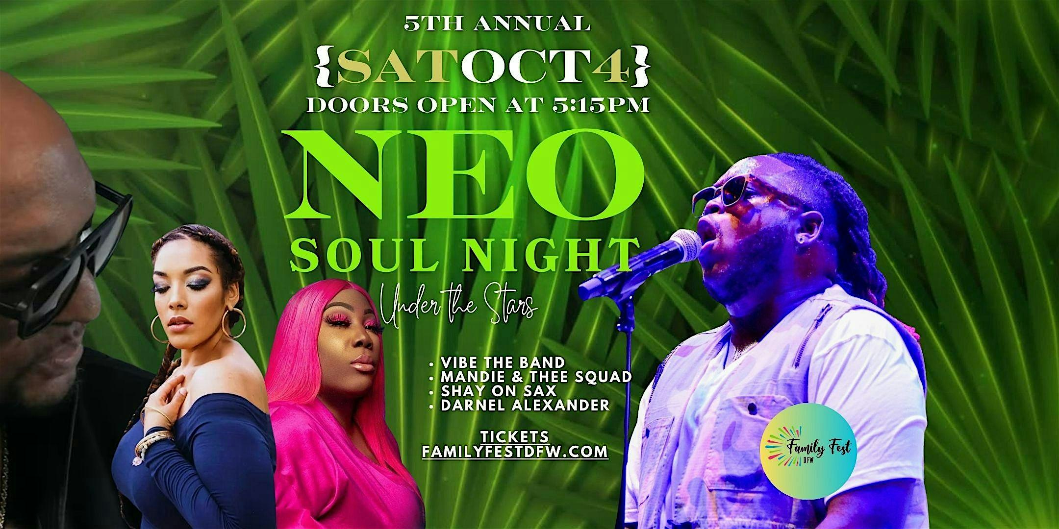 NEO SOUL NIGHT UNDER THE STARS @ FAMILY FEST DFW (5th ANNUAL) at Amphitheater at Oak Point Park – Plano, TX