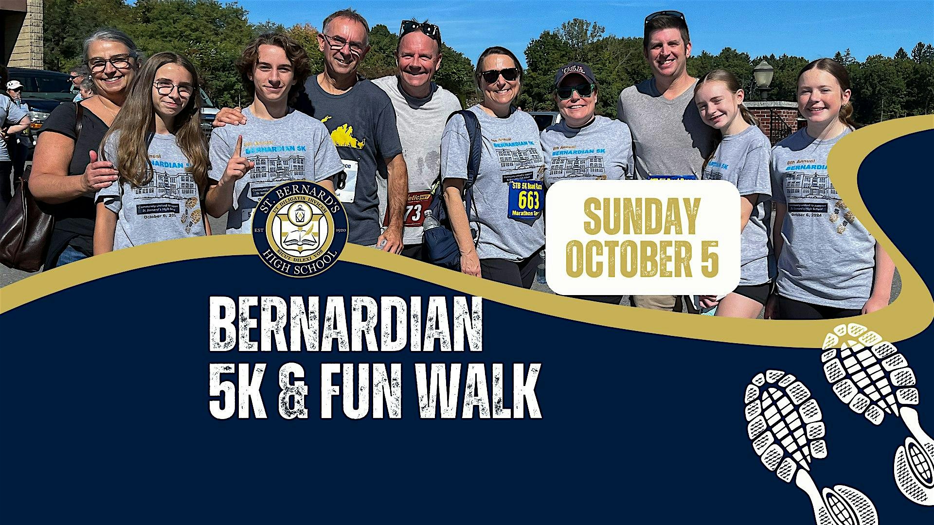 9th Annual Bernardian 5K and Fun Walk at St. Bernard’s Activity Complex – Fitchburg, MA