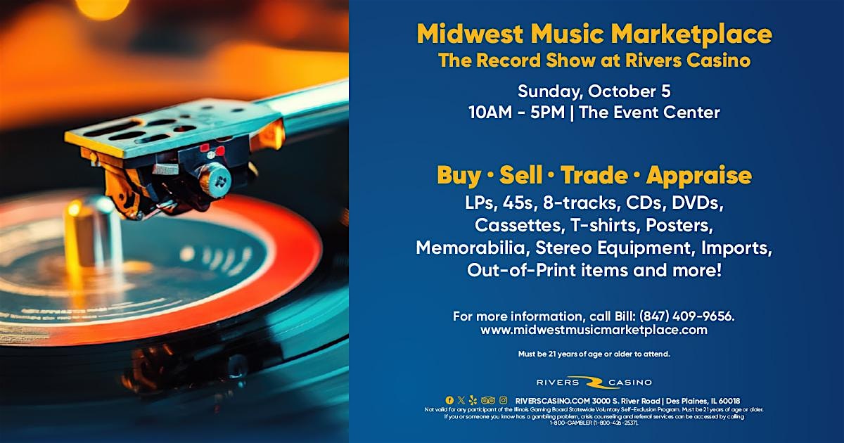 Record Show at Rivers Casino at Rivers Casino Des Plaines – Des Plaines, IL