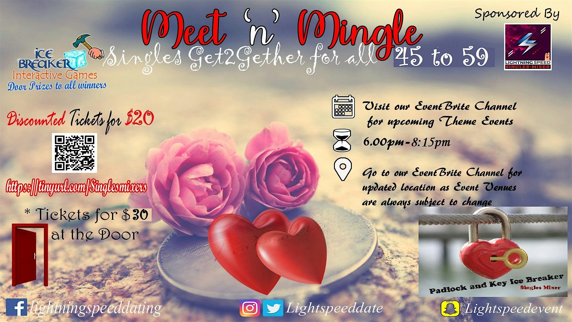 Tampa Singles Mix and Mingle : New Opportunity 2 find love (45 to 59 age) at 210 Dodecanese Blvd – Tarpon Springs, FL
