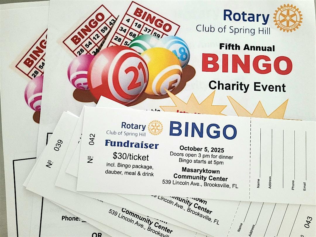 5th Annual Rotary Bingo Charity Event! at Masaryktown Community Center – Masaryktown, FL